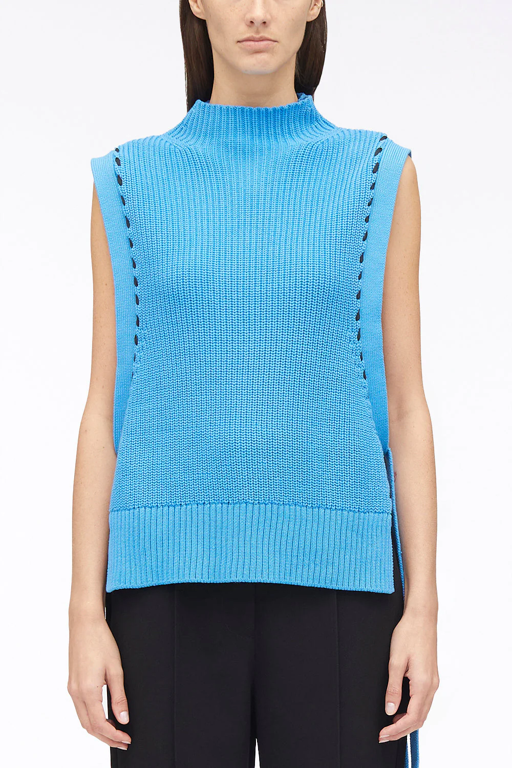Chunky Cotton Rib Shell With Ties - Image 2