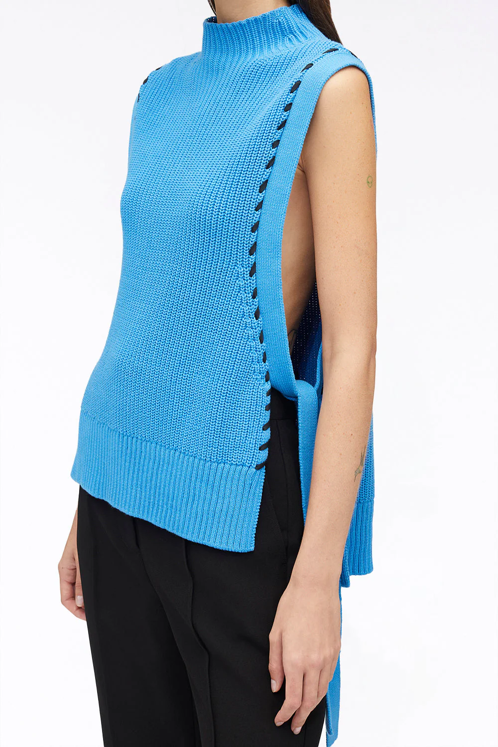 Chunky Cotton Rib Shell With Ties - Image 3