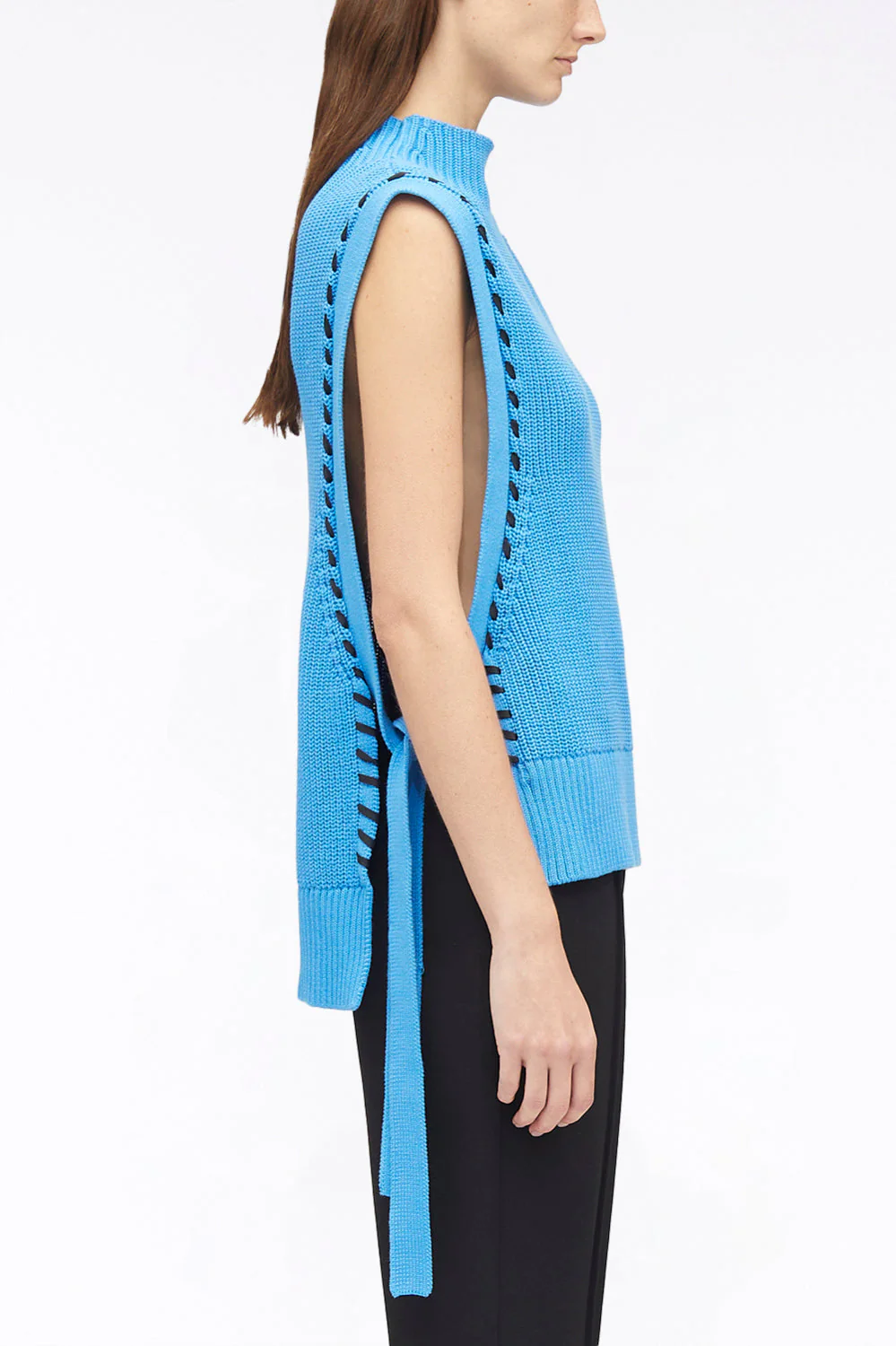 Chunky Cotton Rib Shell With Ties - Image 4