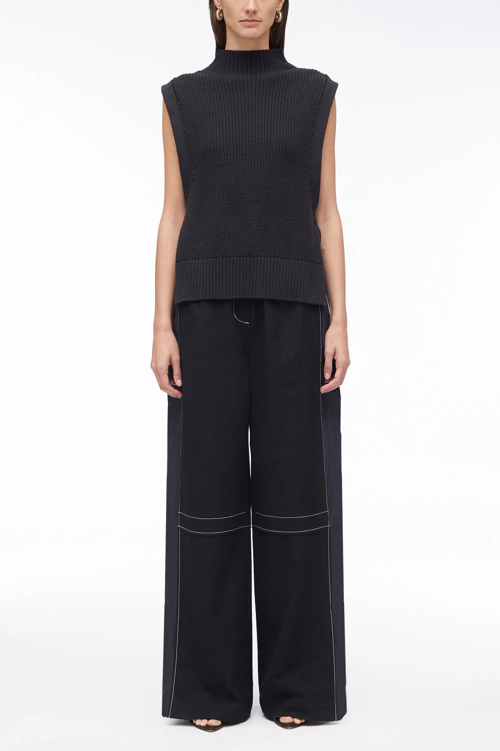 Chunky Cotton Rib Shell With Ties - Image 6