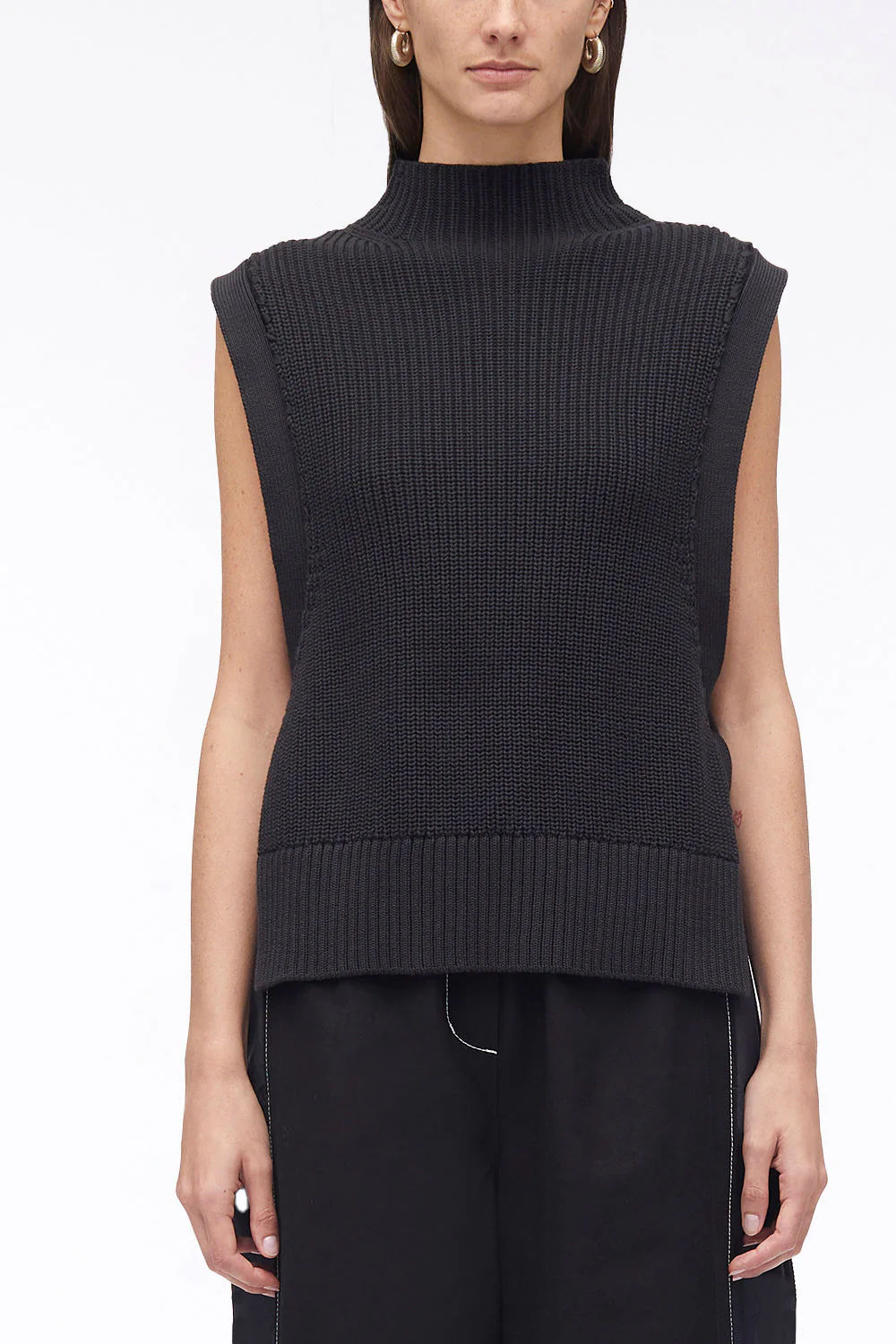 Chunky Cotton Rib Shell With Ties - Image 7