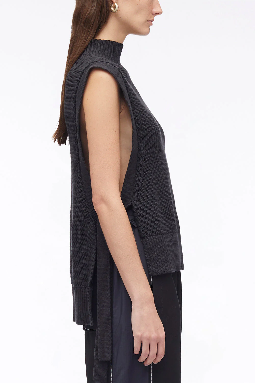 Chunky Cotton Rib Shell With Ties - Image 8