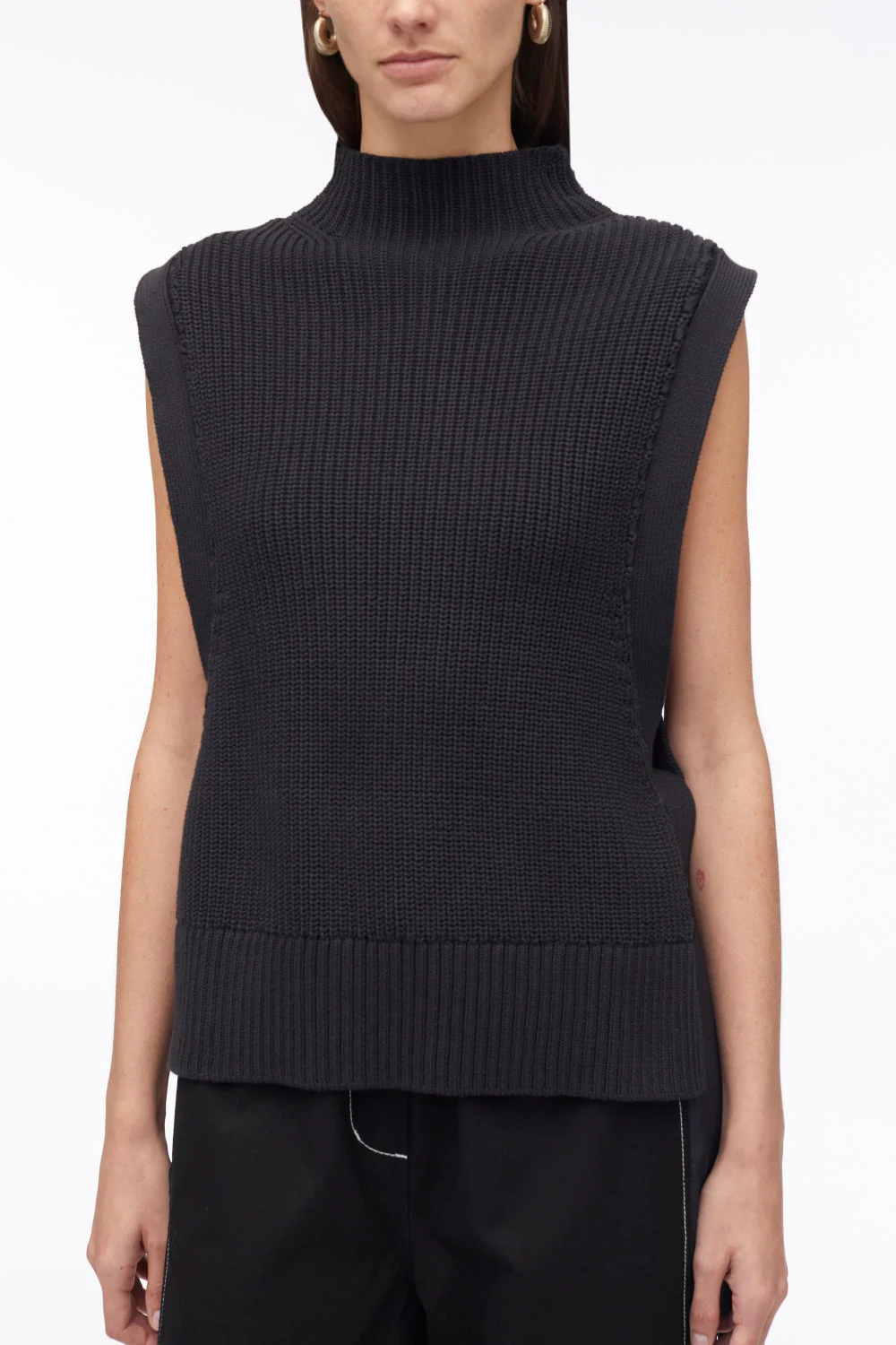 Chunky Cotton Rib Shell With Ties - Image 9