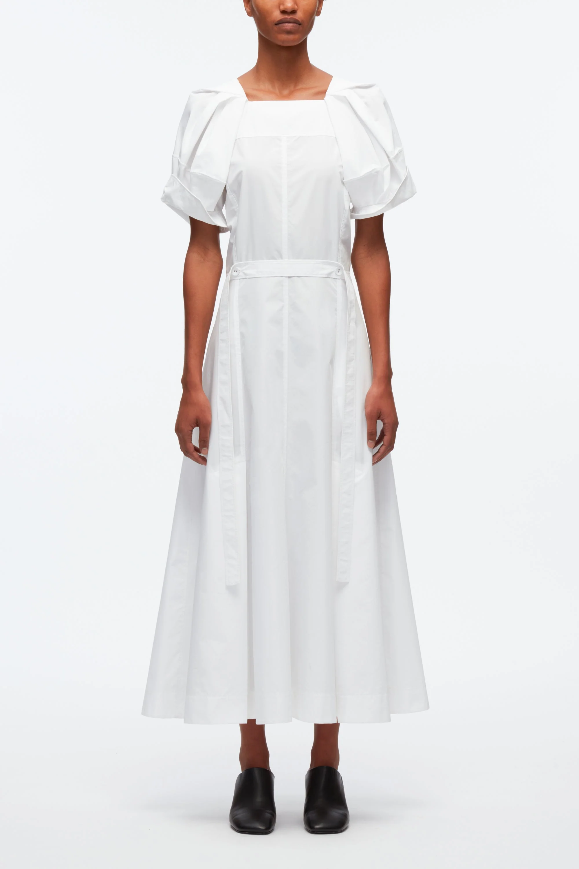 Collapsed Bloom Short Sleeve Belted Dress - Image 10