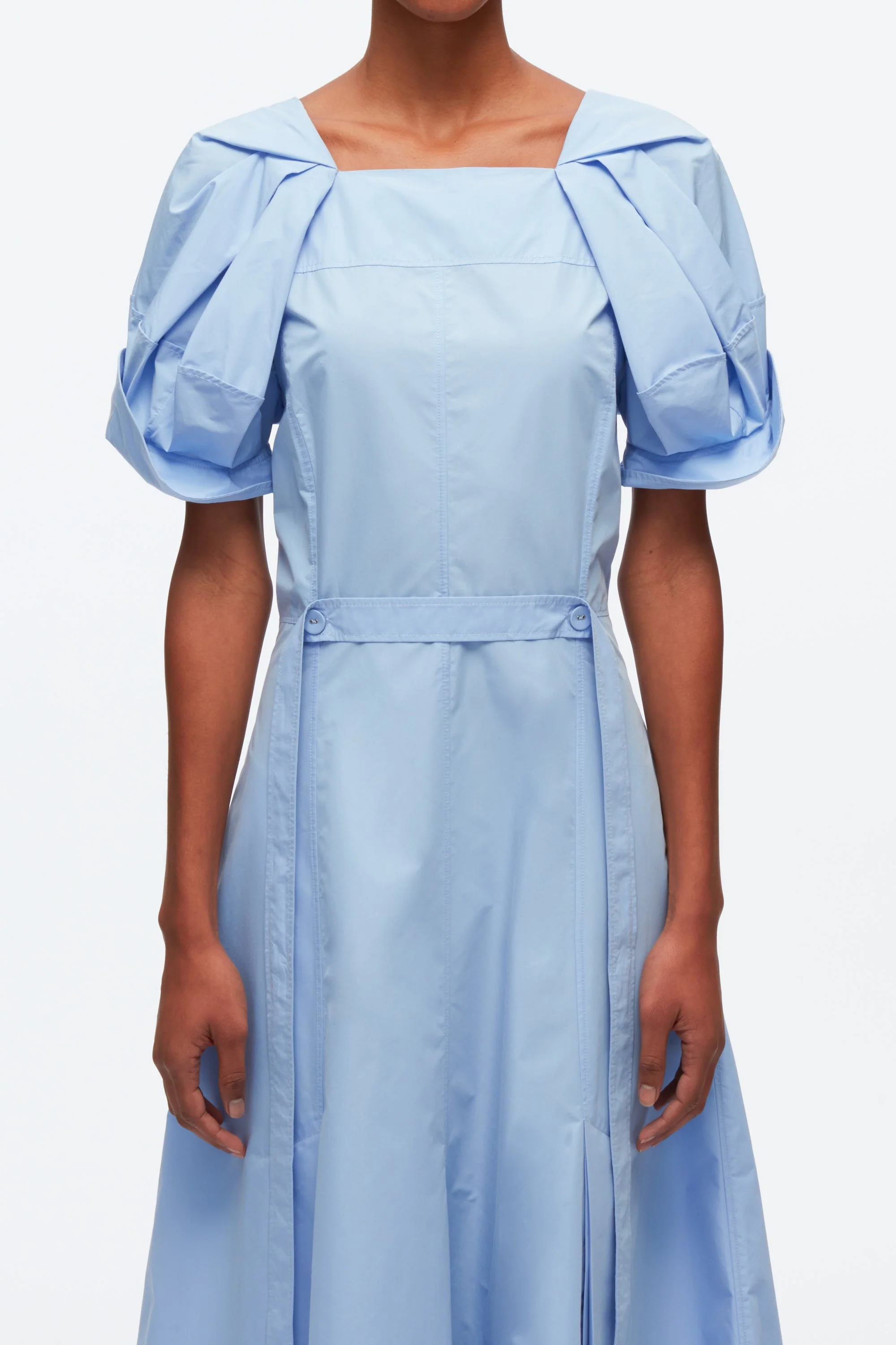 Collapsed Bloom Short Sleeve Belted Dress - Image 2