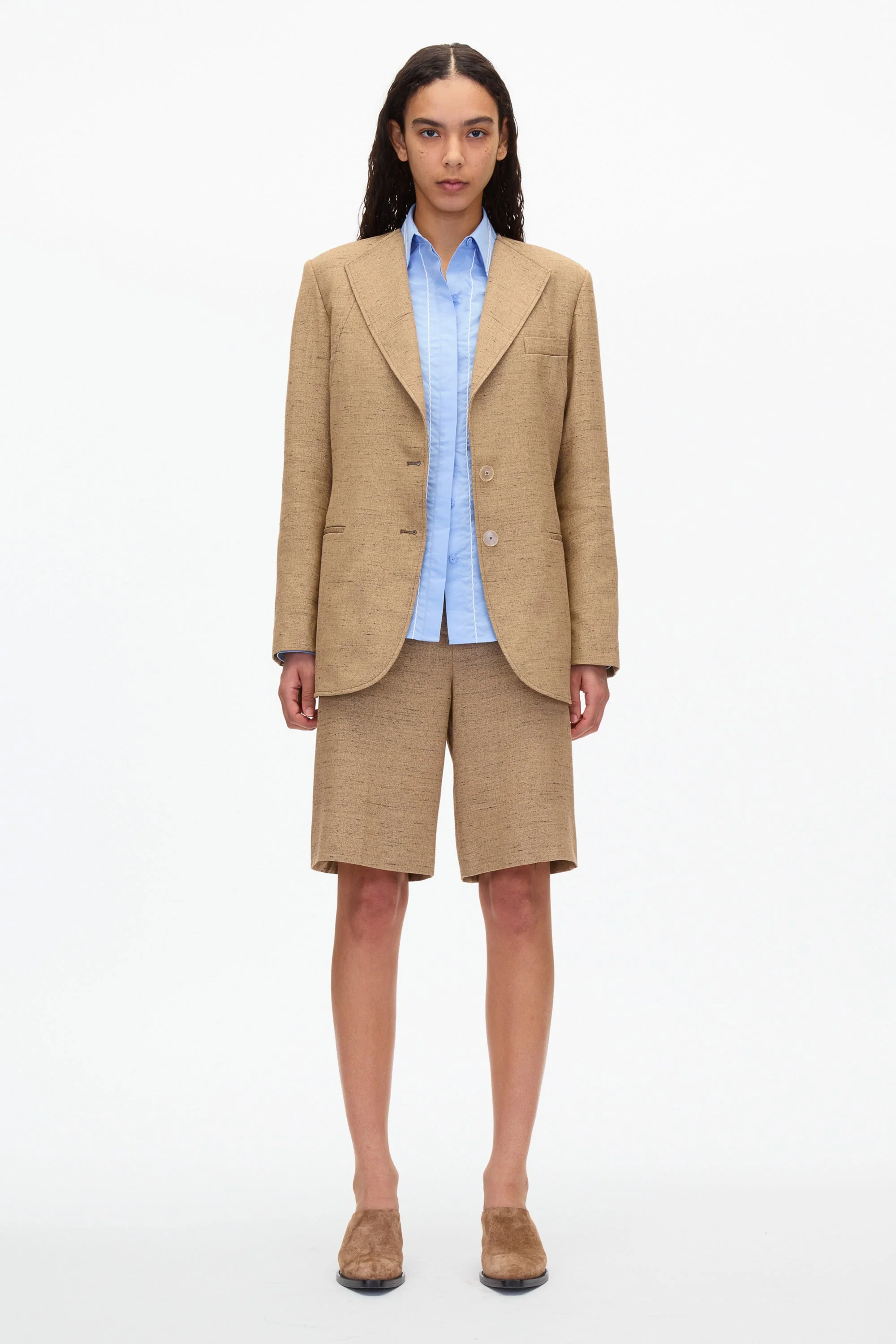 Collarless Relaxed Blazer - Image 10