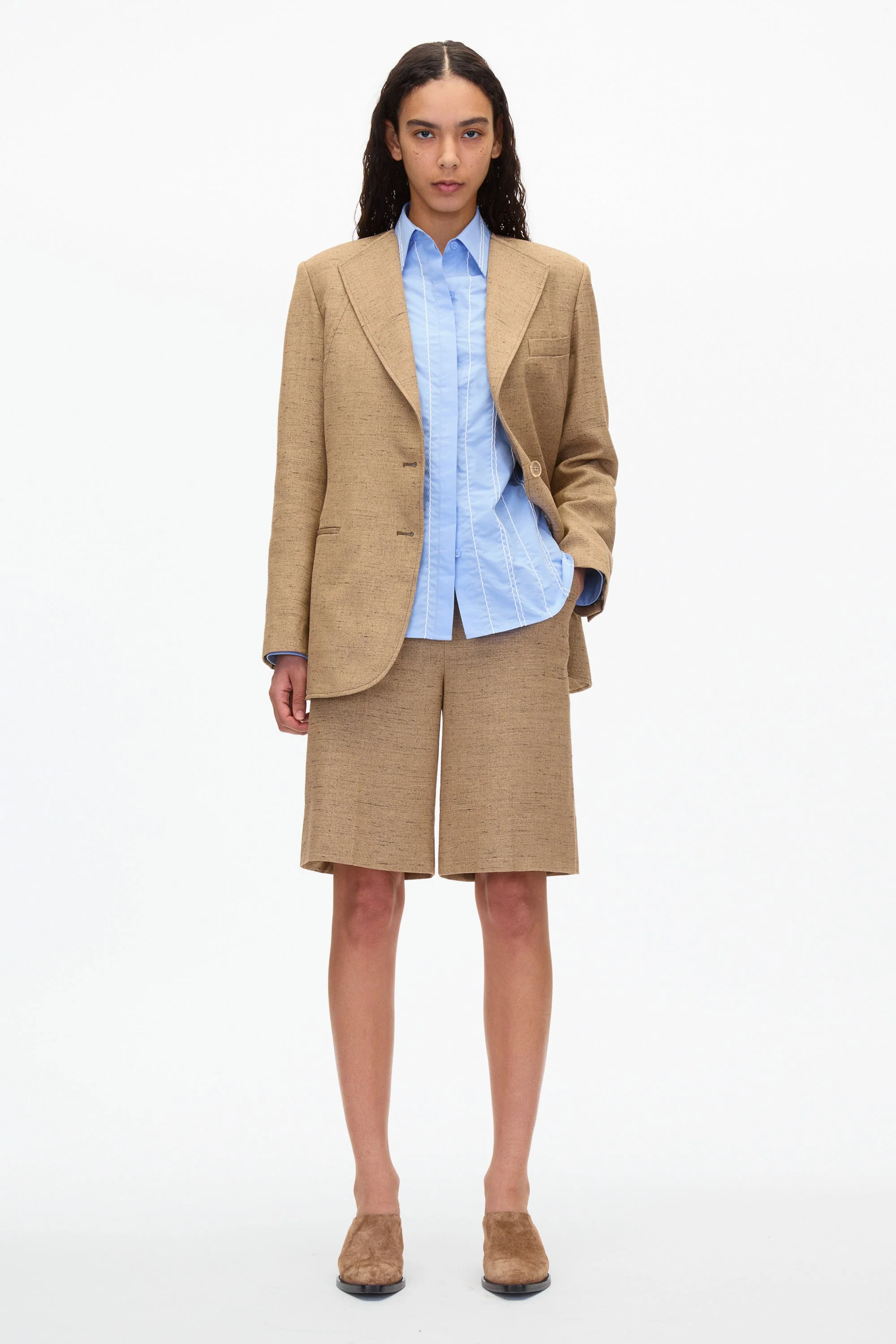 Collarless Relaxed Blazer - Image 6