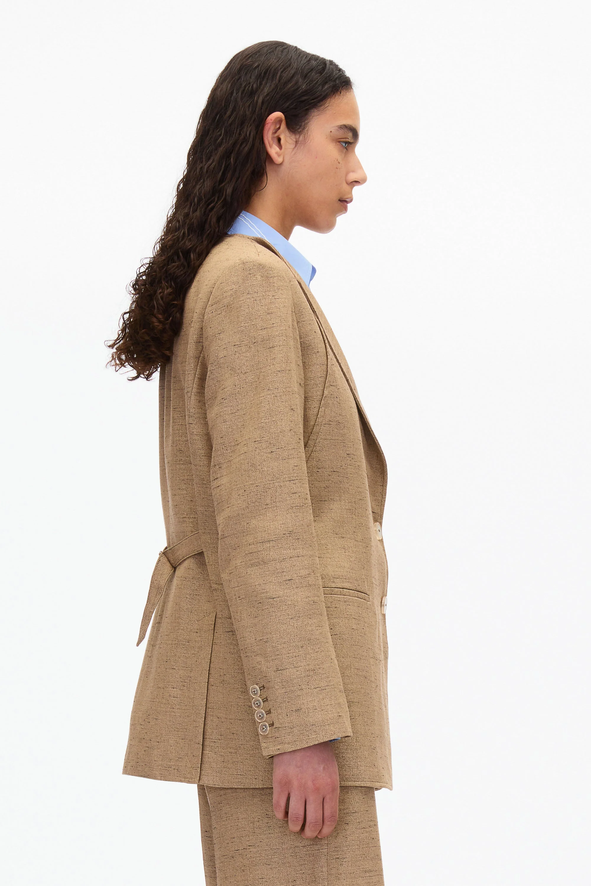Collarless Relaxed Blazer - Image 8
