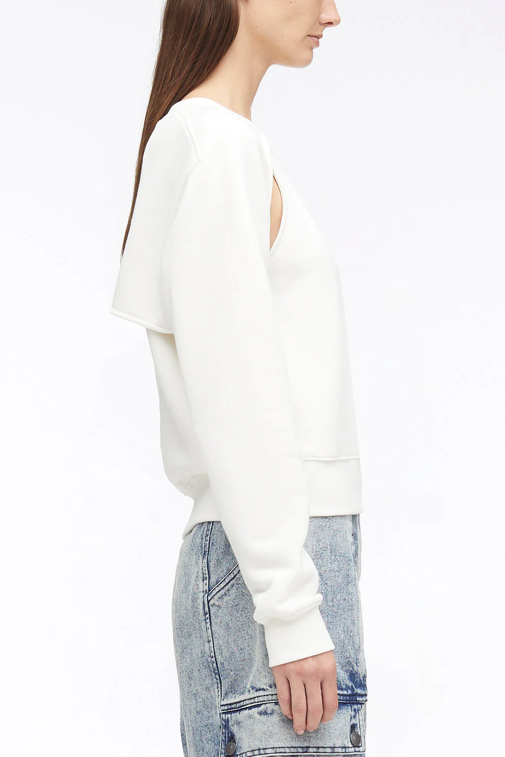 Compact French Terry Cut Out Sweatshirt - Image 10