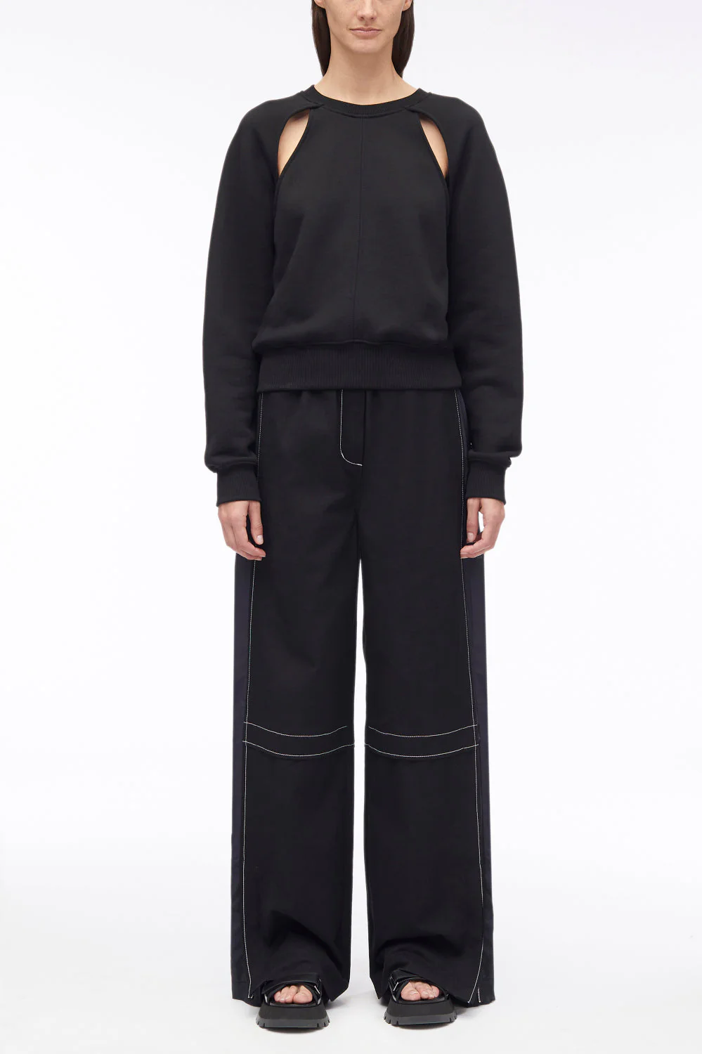 Compact French Terry Cut Out Sweatshirt - Image 3