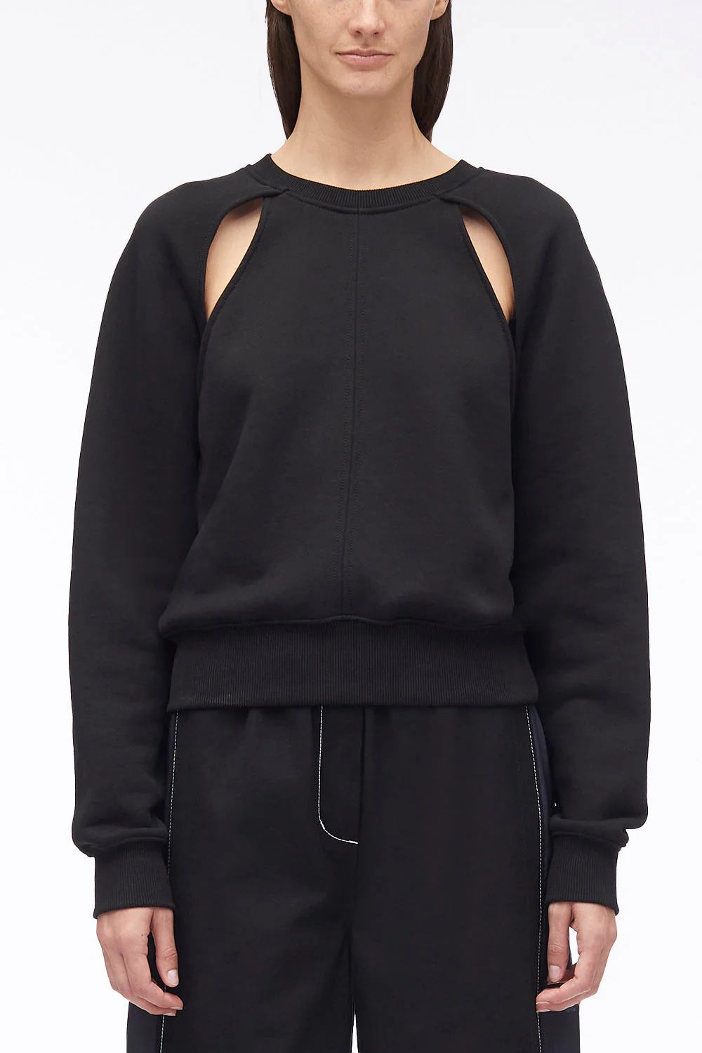 Compact French Terry Cut Out Sweatshirt - Image 4