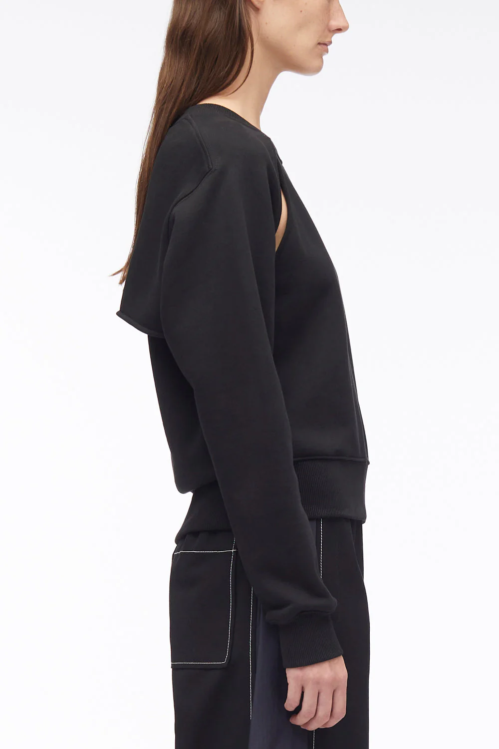 Compact French Terry Cut Out Sweatshirt - Image 6