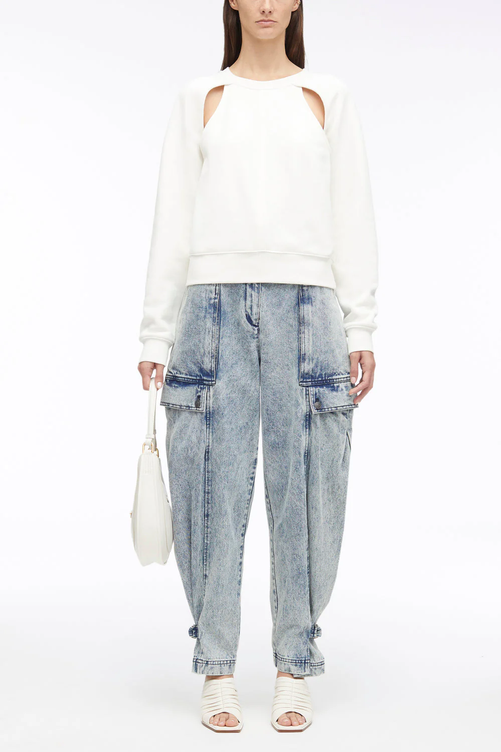 Compact French Terry Cut Out Sweatshirt - Image 8