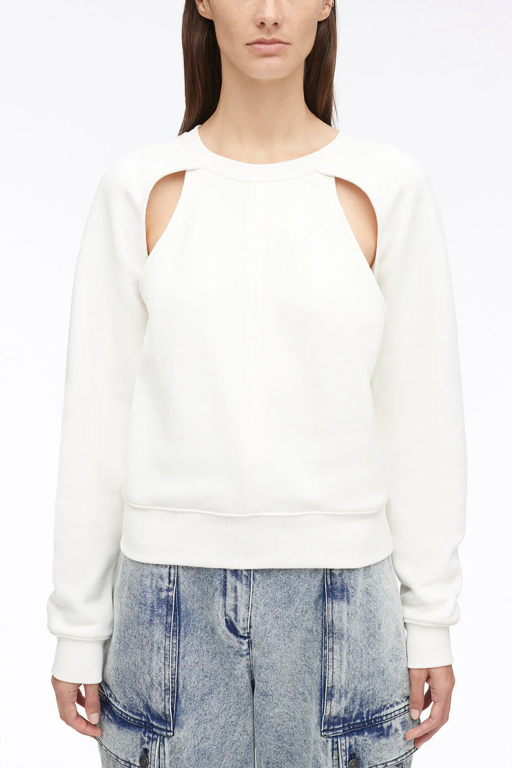 Compact French Terry Cut Out Sweatshirt - Image 9