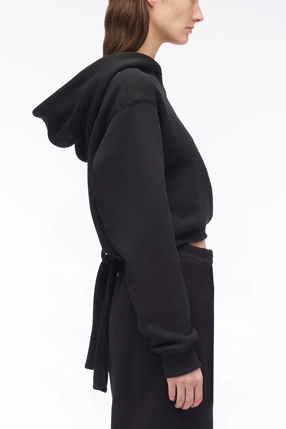 Compact French Terry Front Wrap Hoodie - Image 3