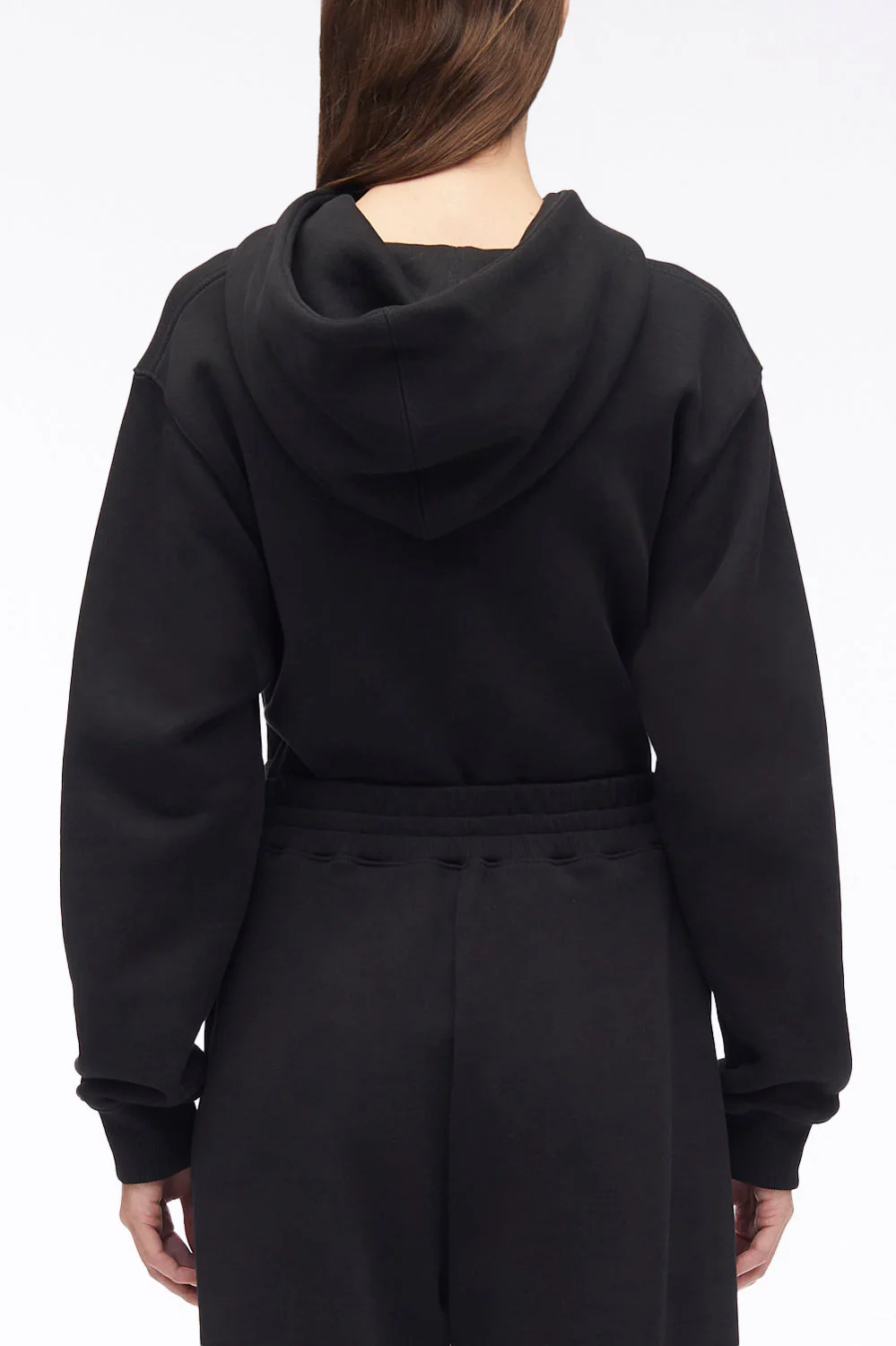 Compact French Terry Front Wrap Hoodie - Image 4