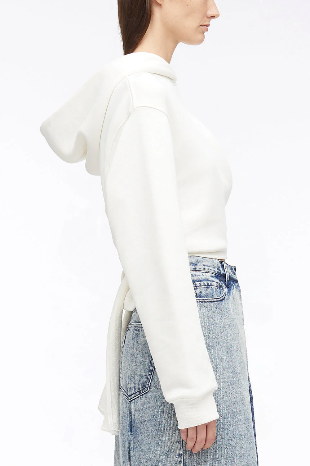 Compact French Terry Front Wrap Hoodie - Image 7