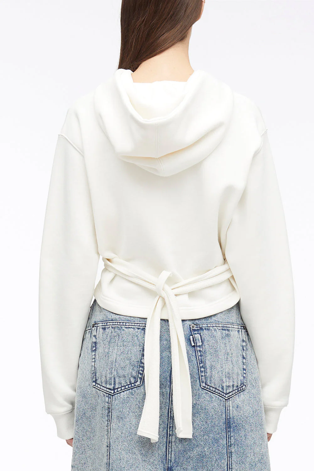 Compact French Terry Front Wrap Hoodie - Image 8