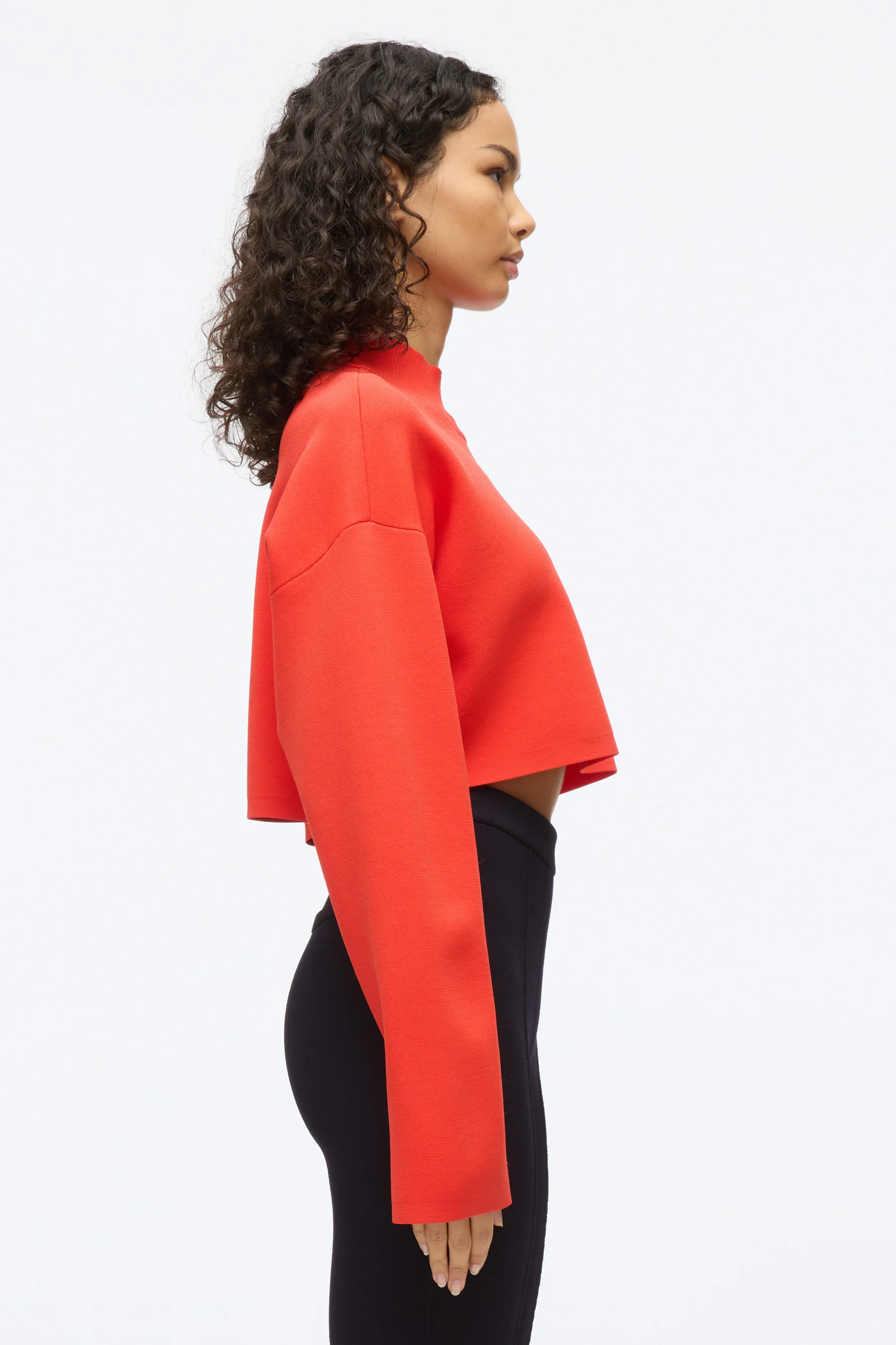 Compact Rib Cropped Turtle Neck - Image 4