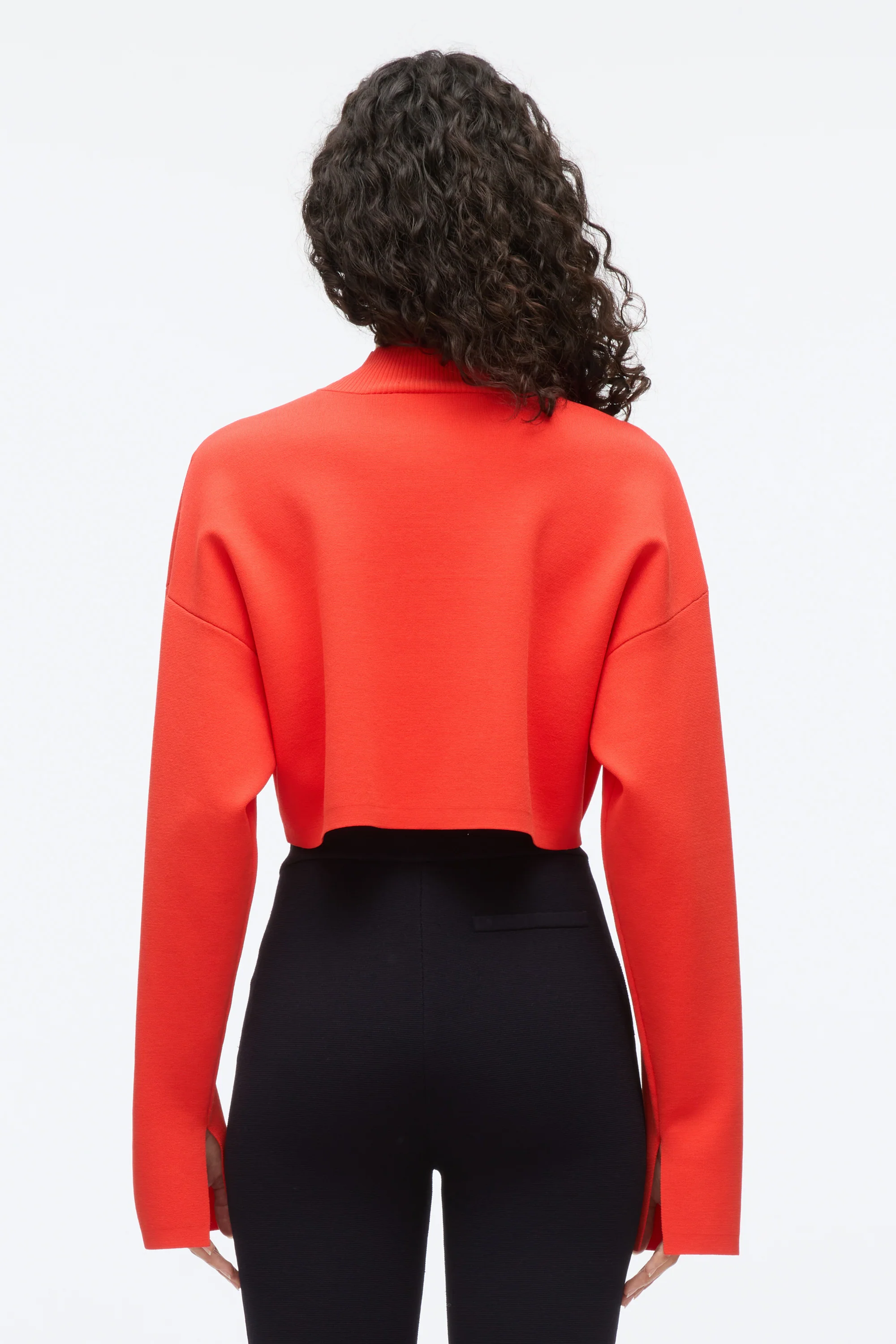 Compact Rib Cropped Turtle Neck - Image 5