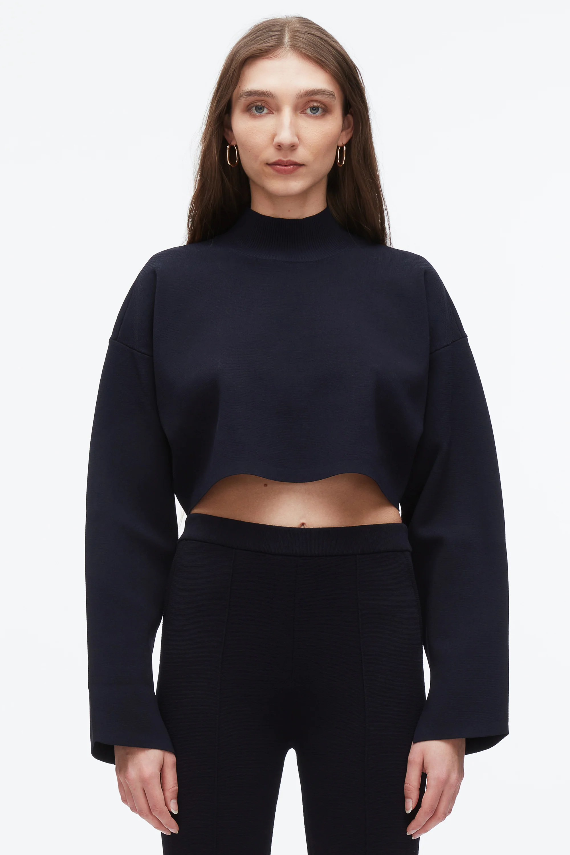 Compact Rib Cropped Turtle Neck - Image 8