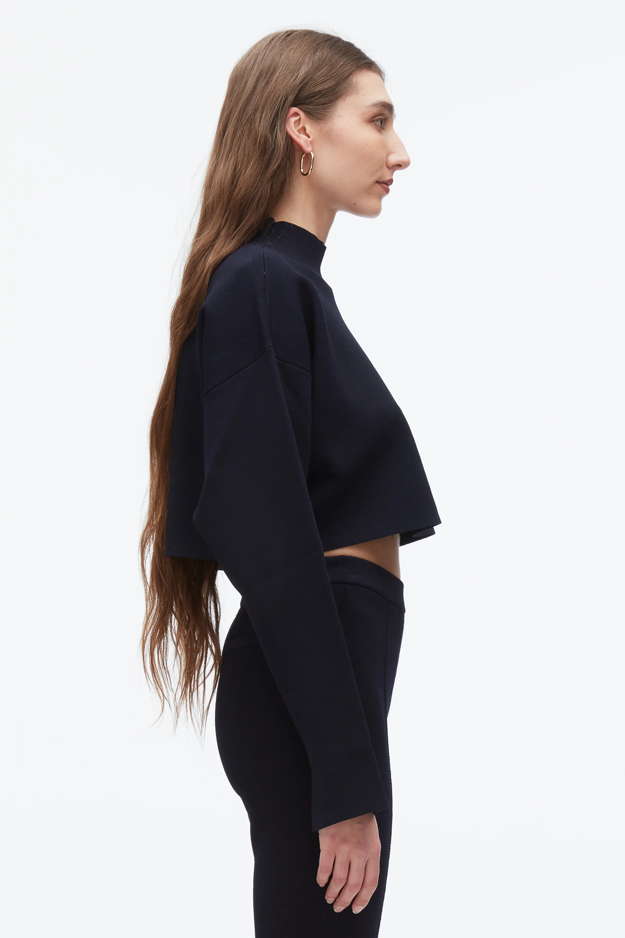 Compact Rib Cropped Turtle Neck - Image 9