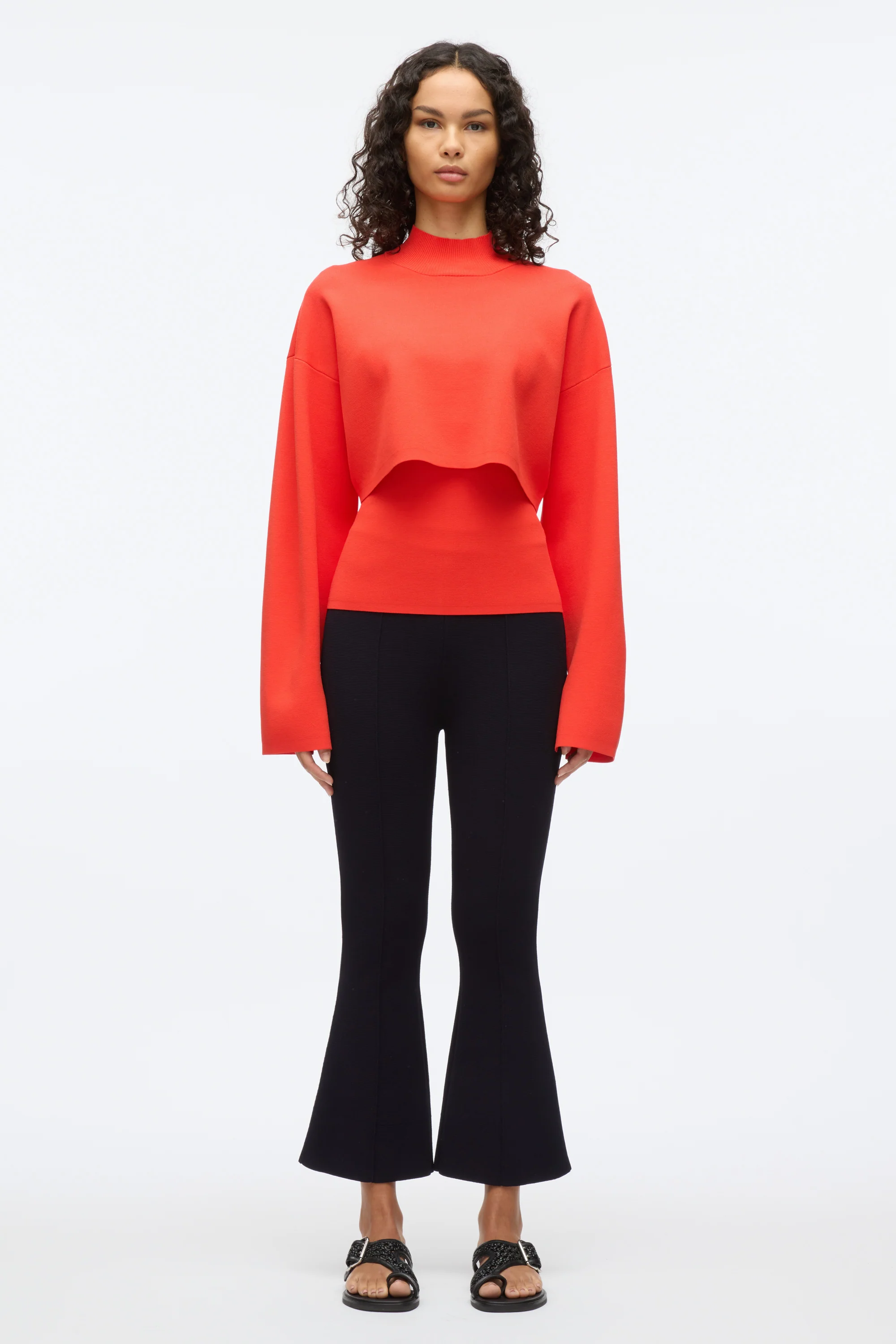 Compact Rib Cropped Turtle Neck - Image 2