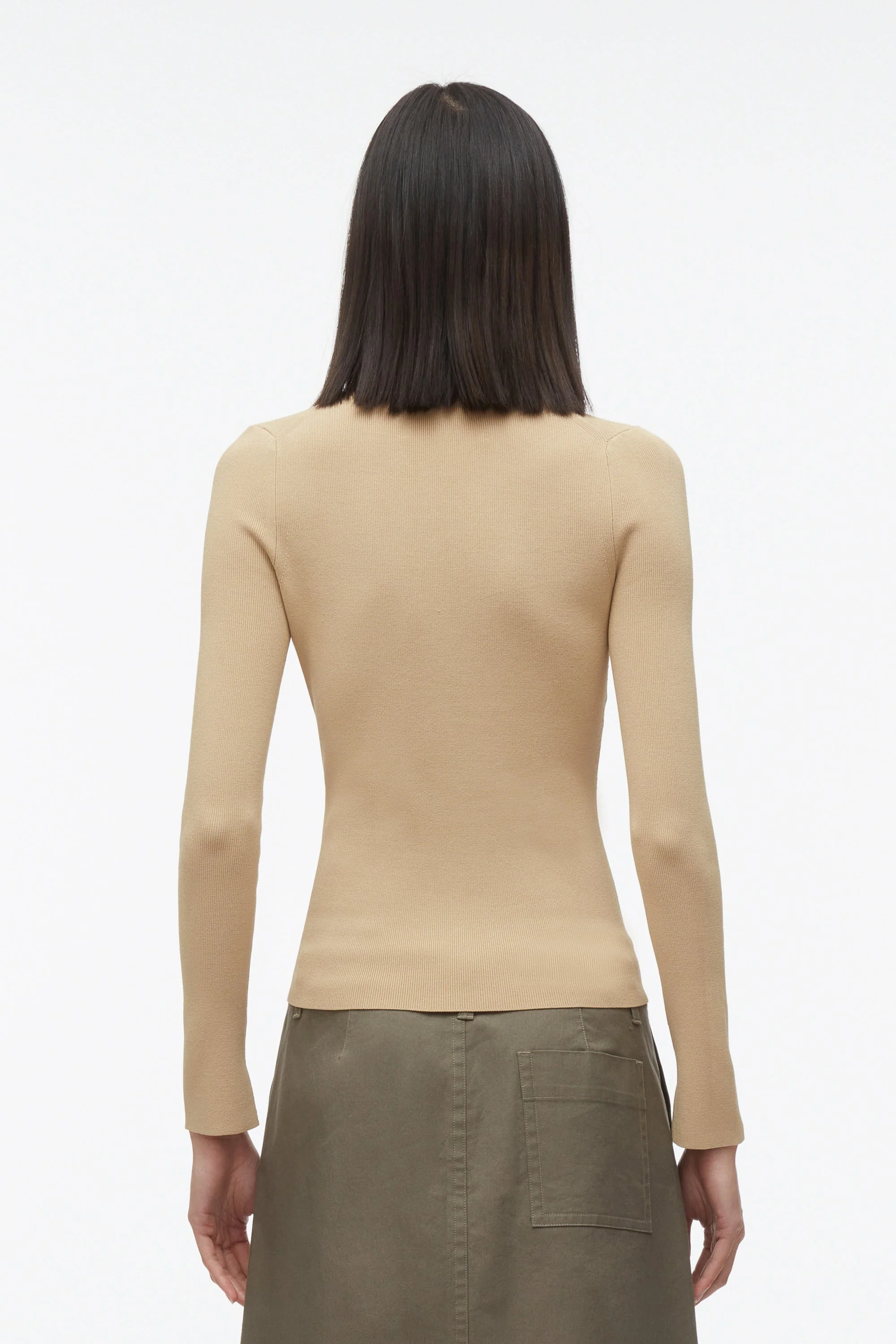 Compact Rib Crewneck Cardigan - Image 6