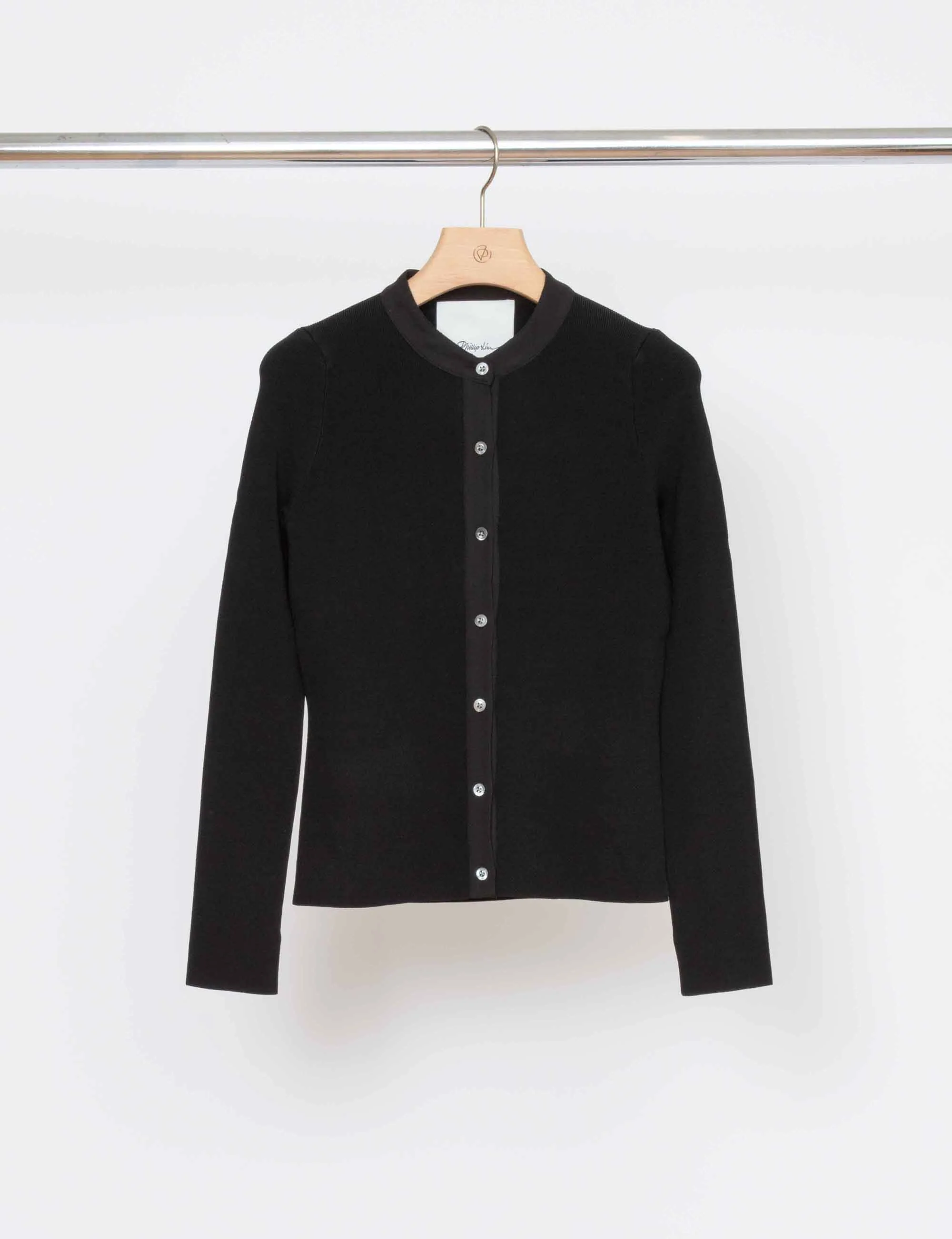 Compact Rib Crewneck Cardigan - Image 8