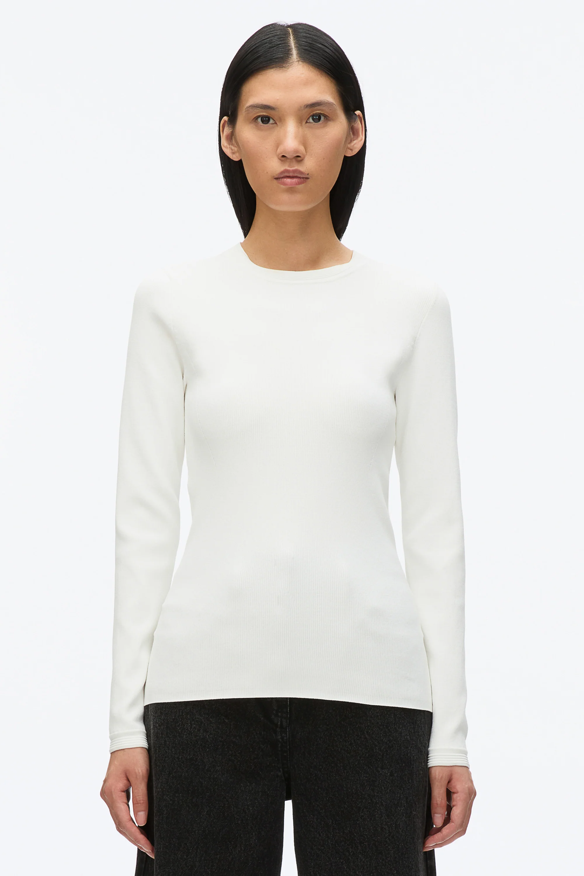 Compact Rib Long Sleeve Tee - Image 9
