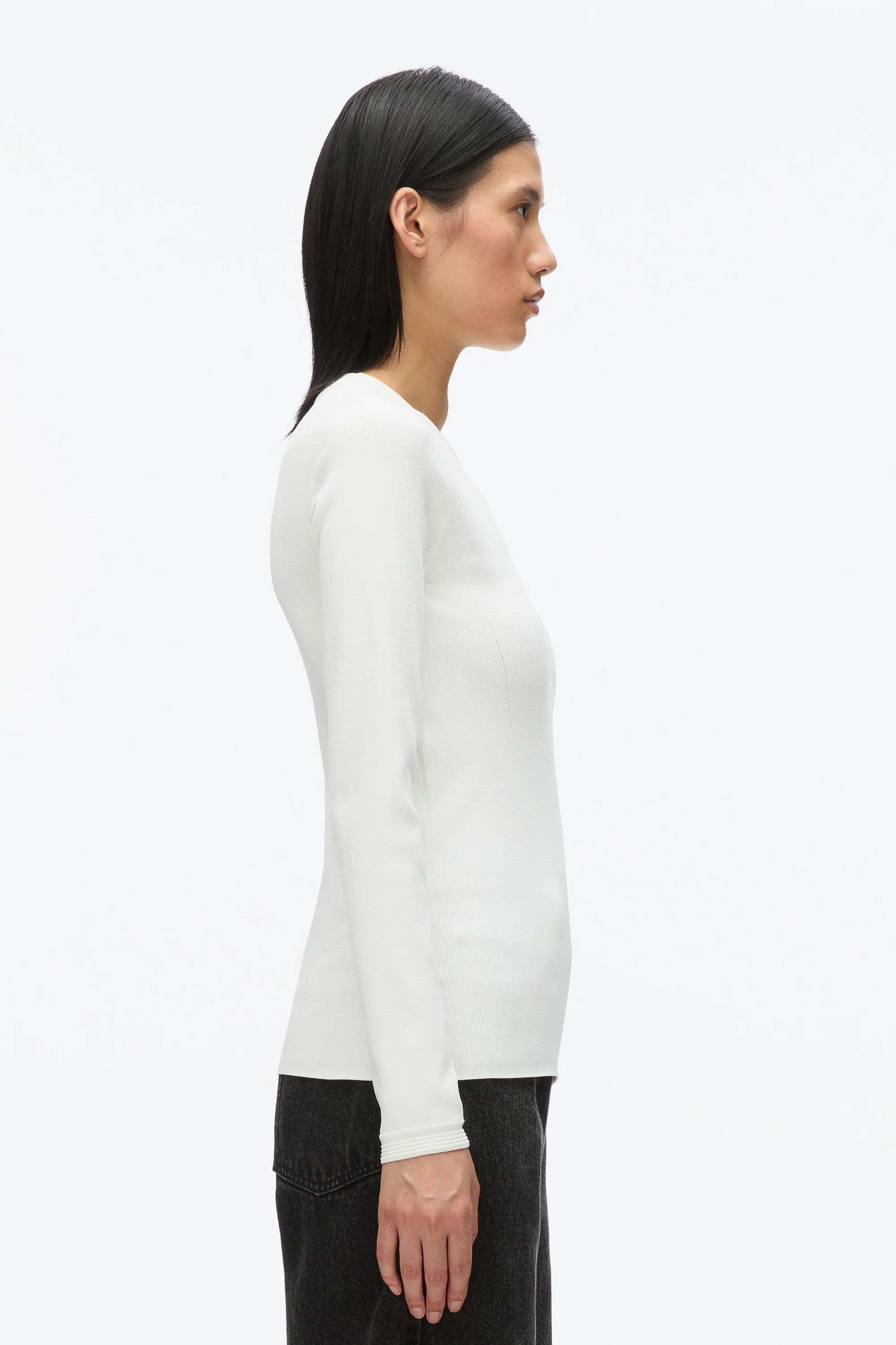 Compact Rib Long Sleeve Tee - Image 10