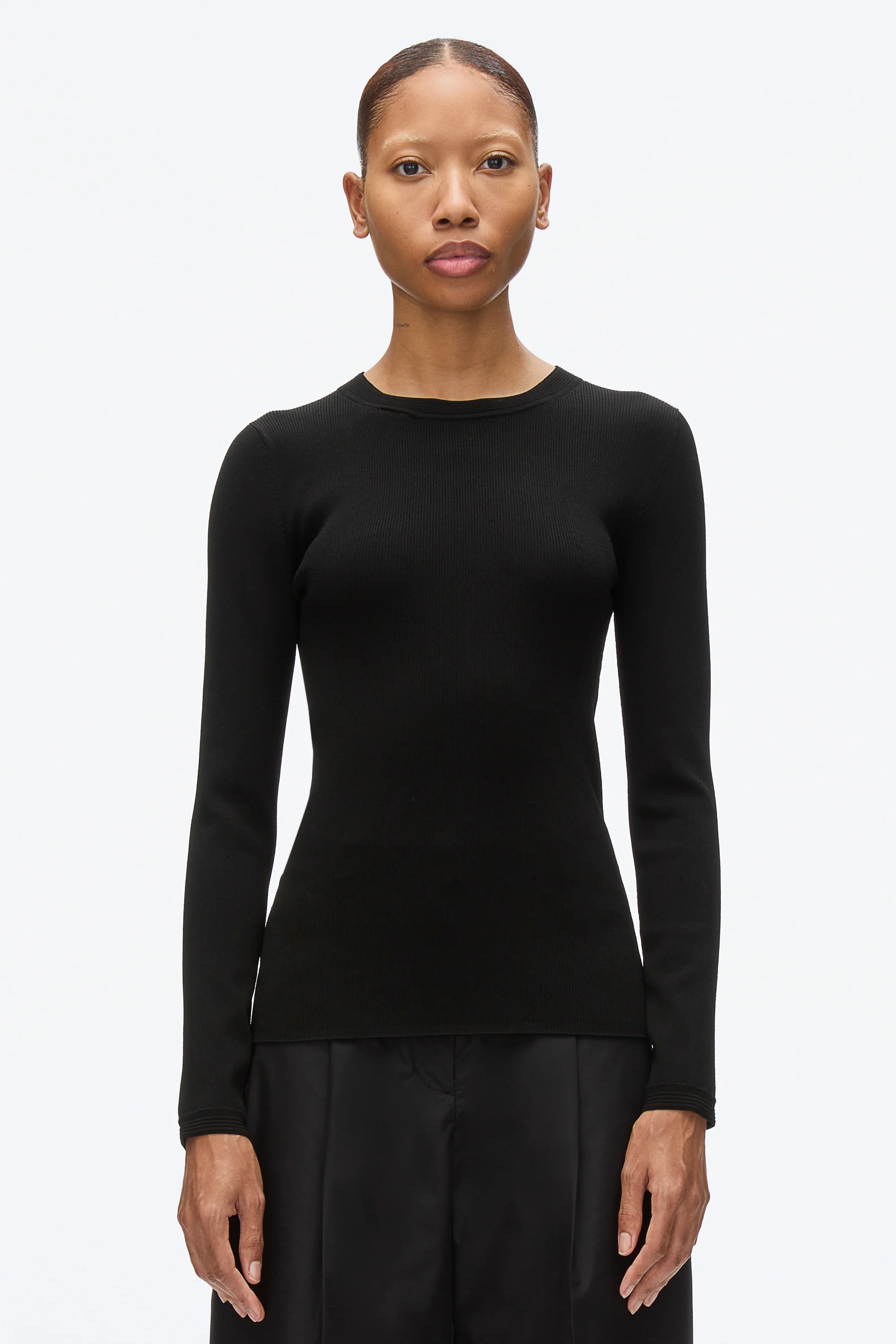 Compact Rib Long Sleeve Tee - Image 2