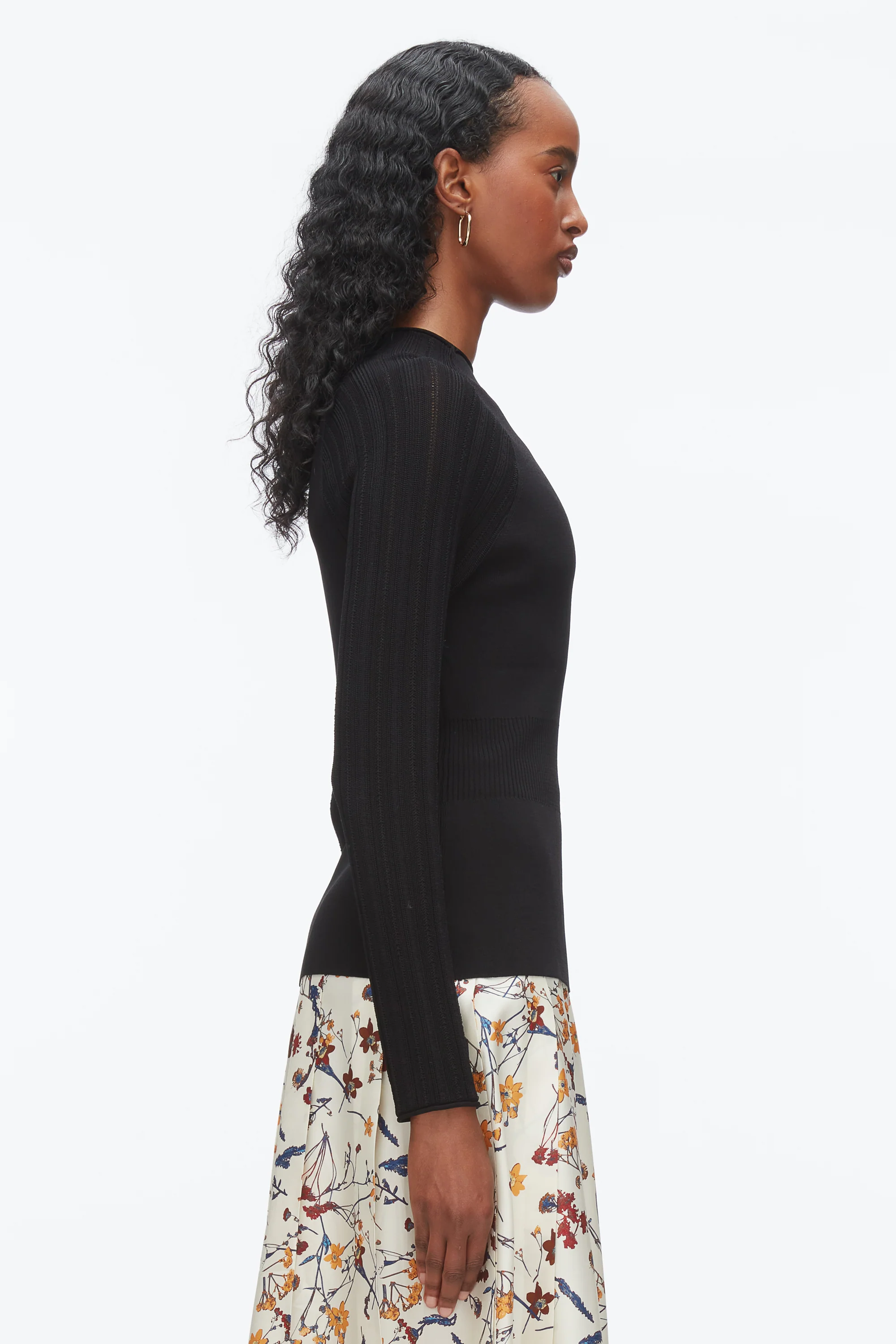 Compact Rib Mockneck Top - Image 4