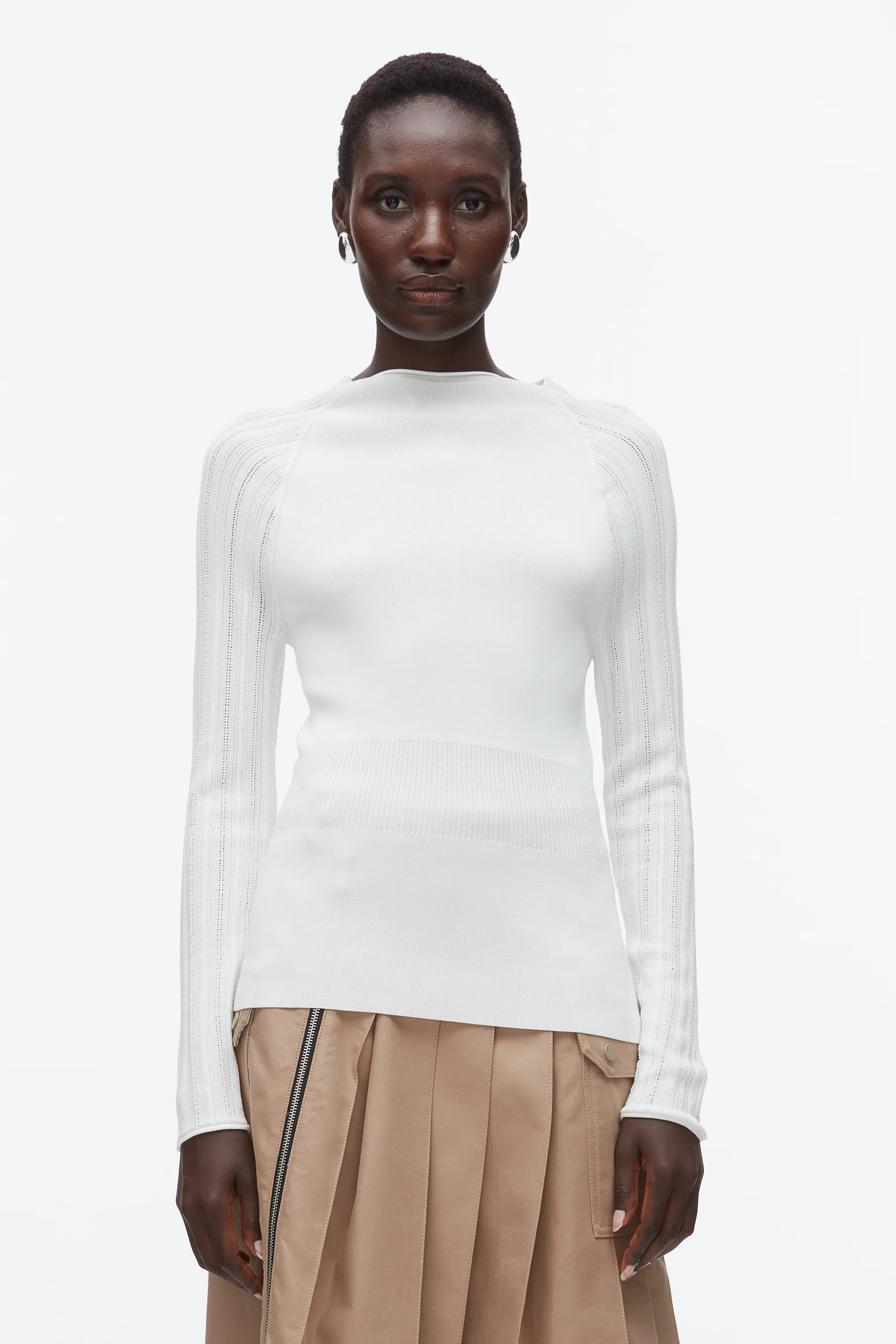 Compact Rib Mockneck Top - Image 10