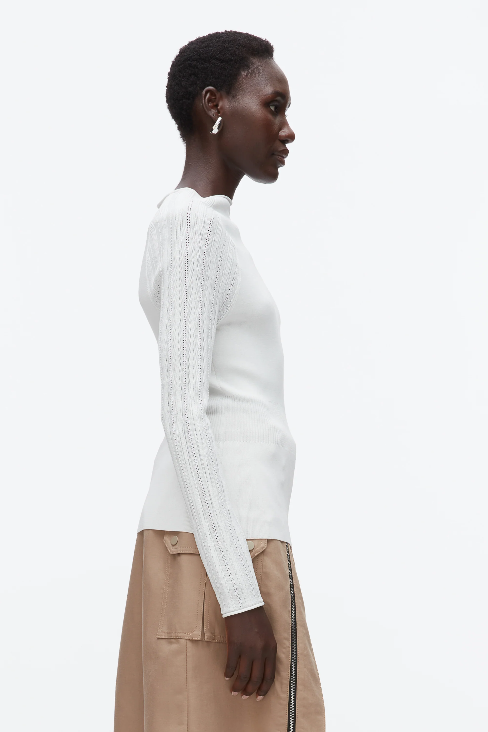 Compact Rib Mockneck Top - Image 11