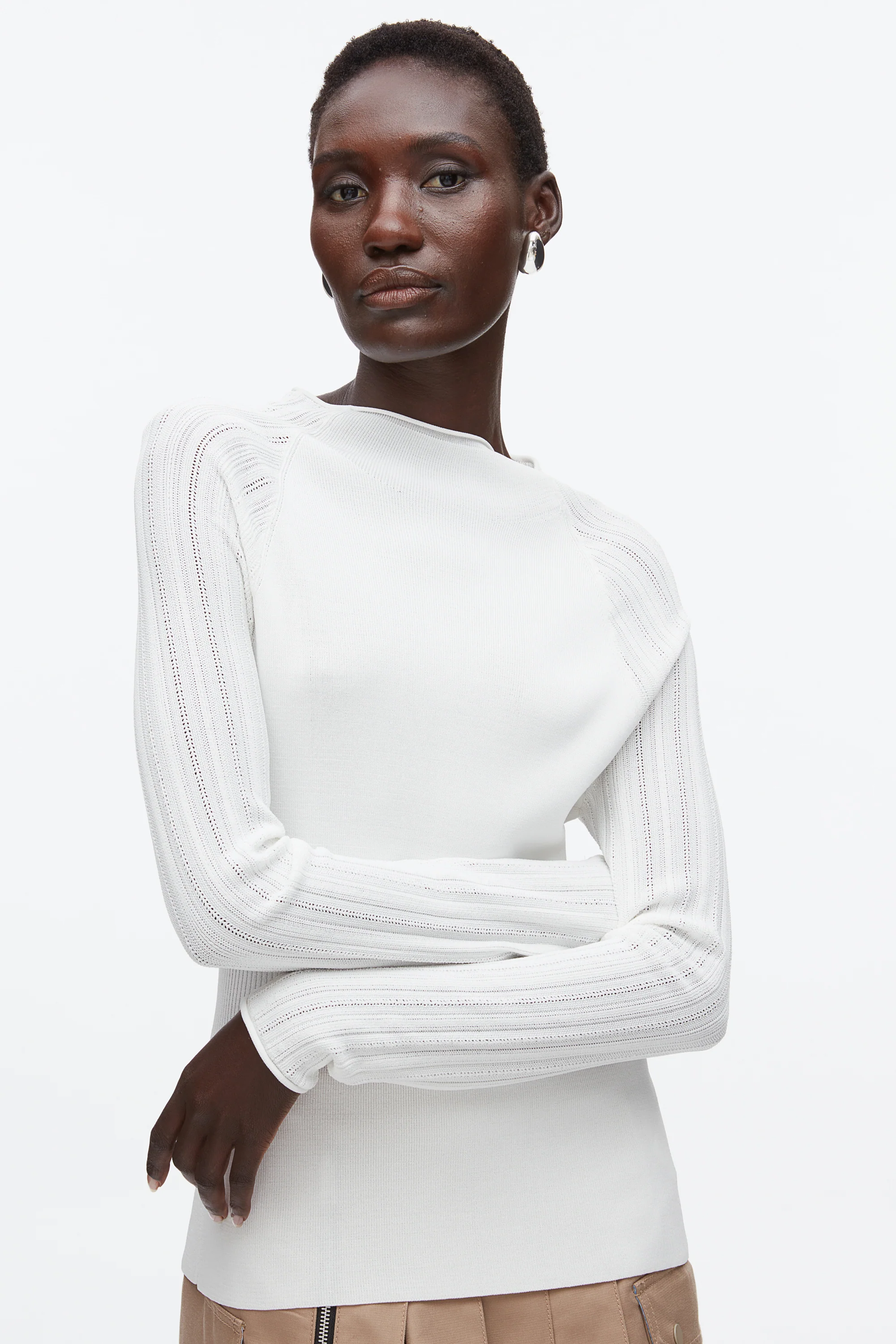 Compact Rib Mockneck Top - Image 13