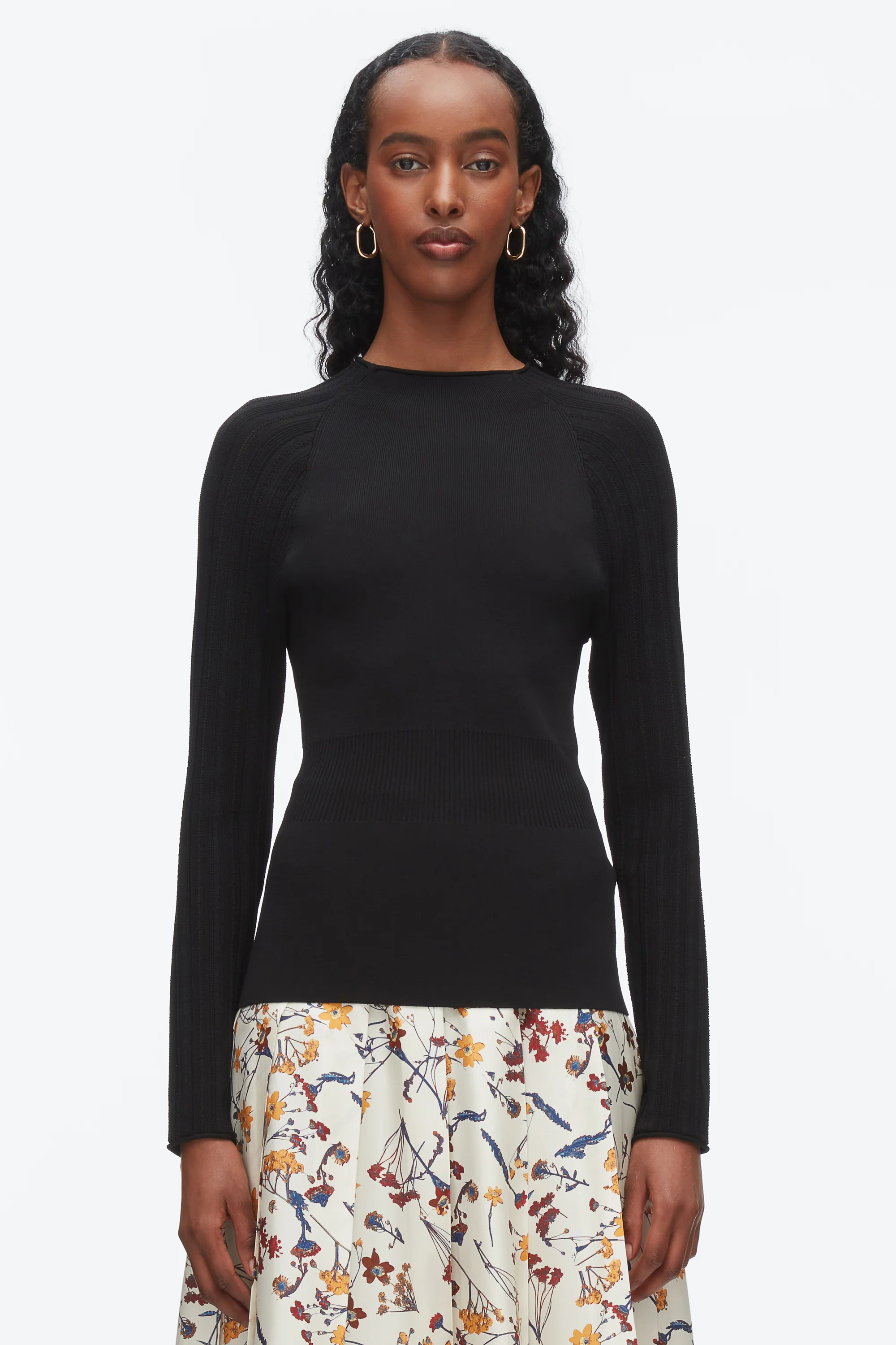 Compact Rib Mockneck Top - Image 3