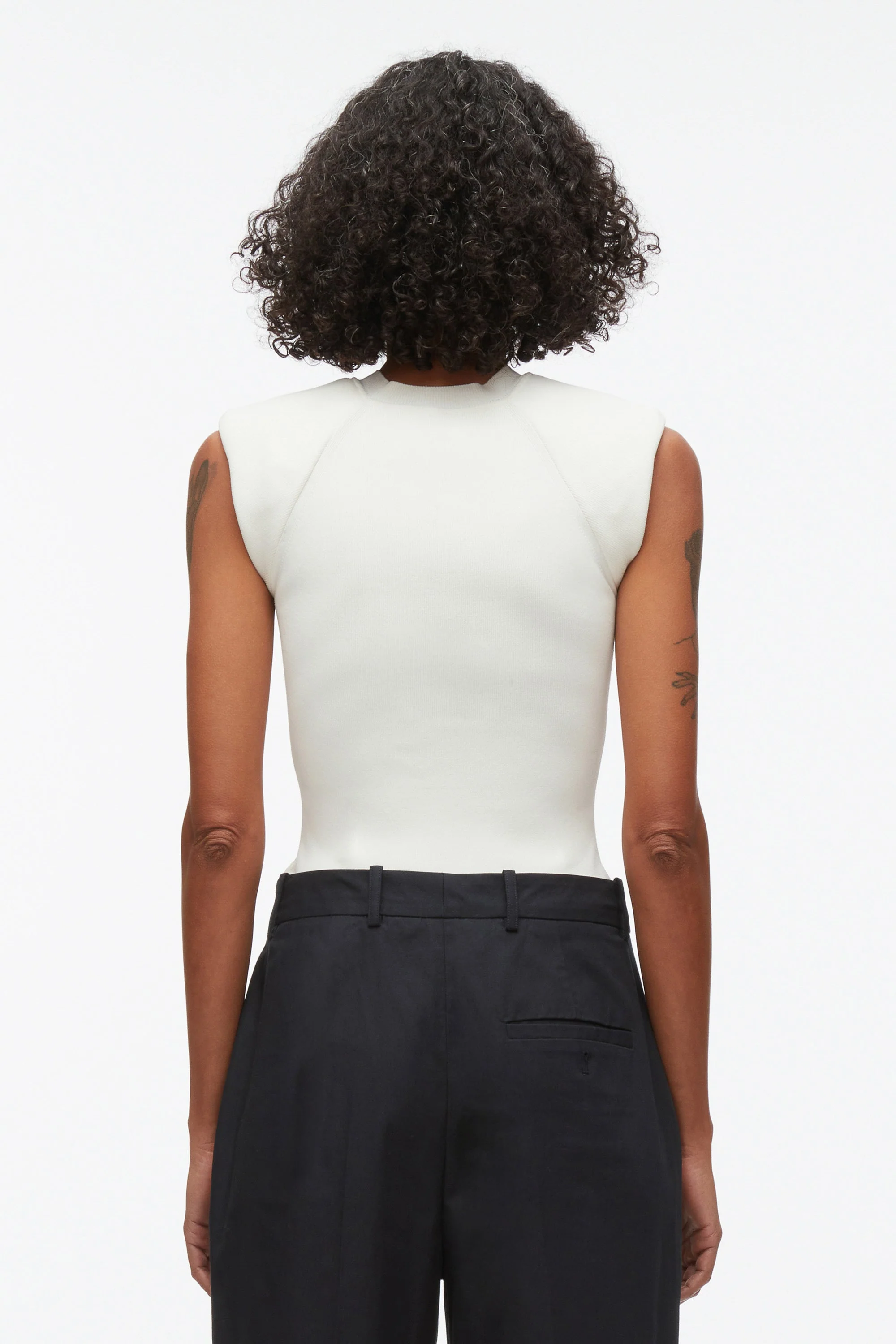 Compact Rib Sleeveless Top - Image 4