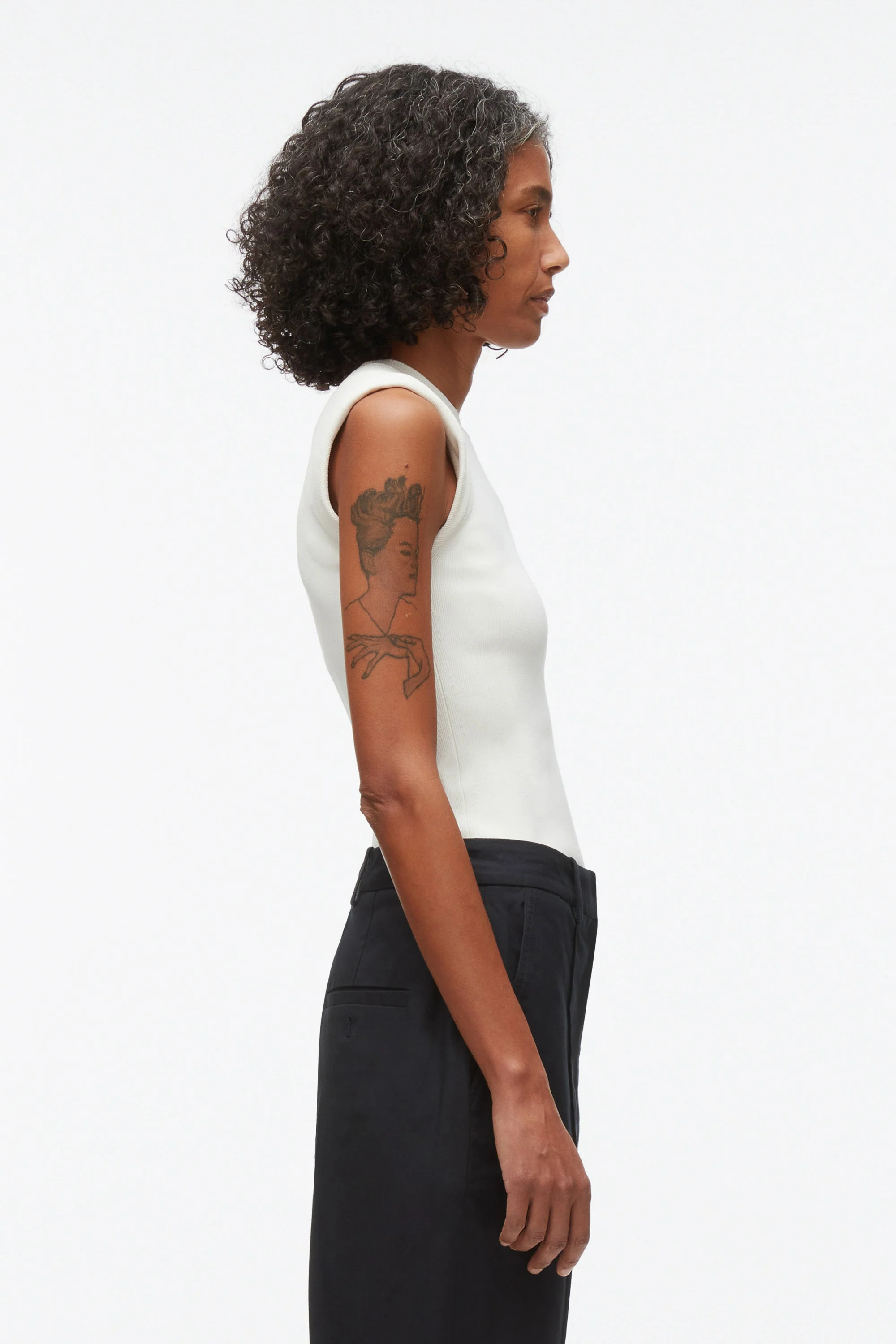 Compact Rib Sleeveless Top - Image 5