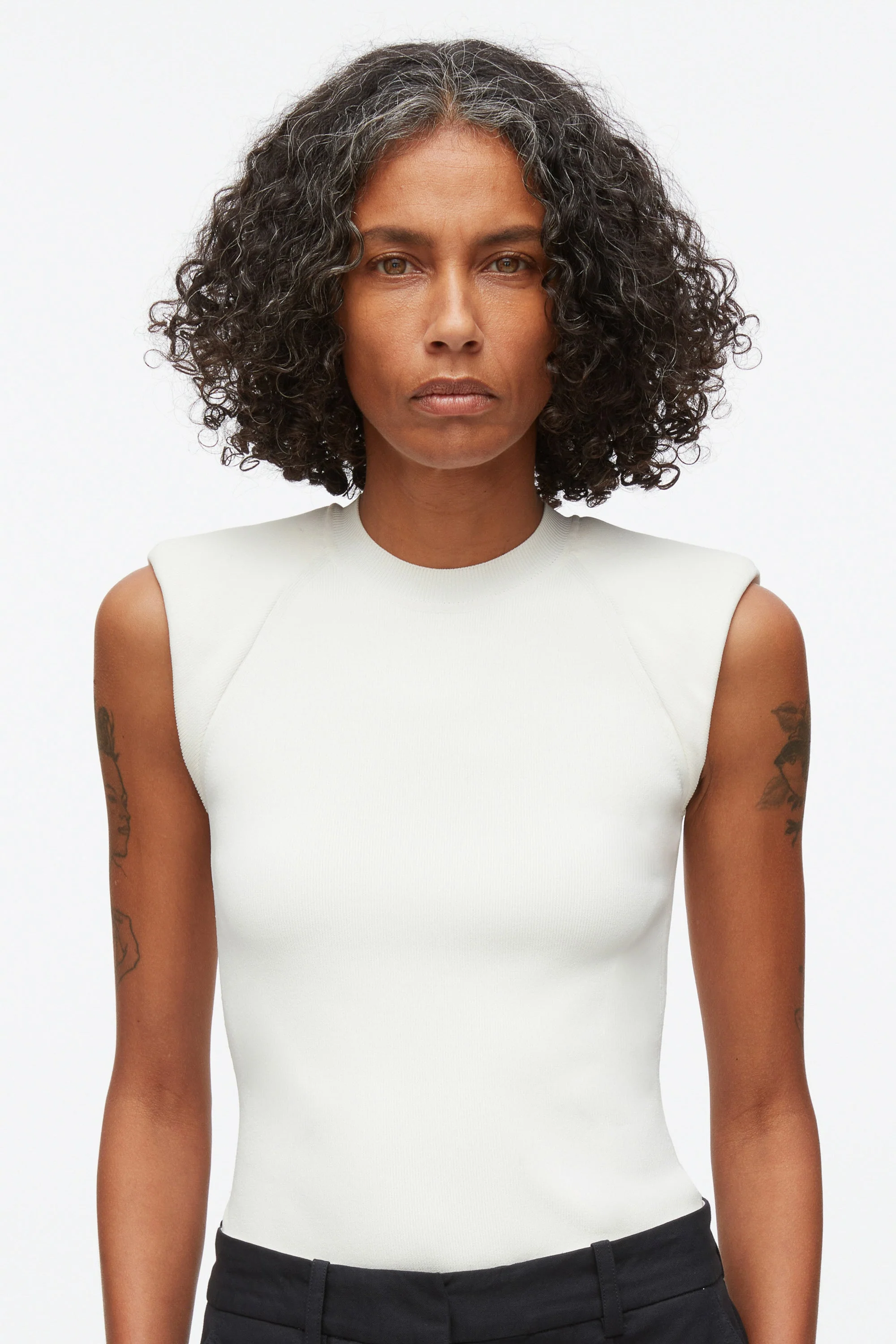 Compact Rib Sleeveless Top - Image 2