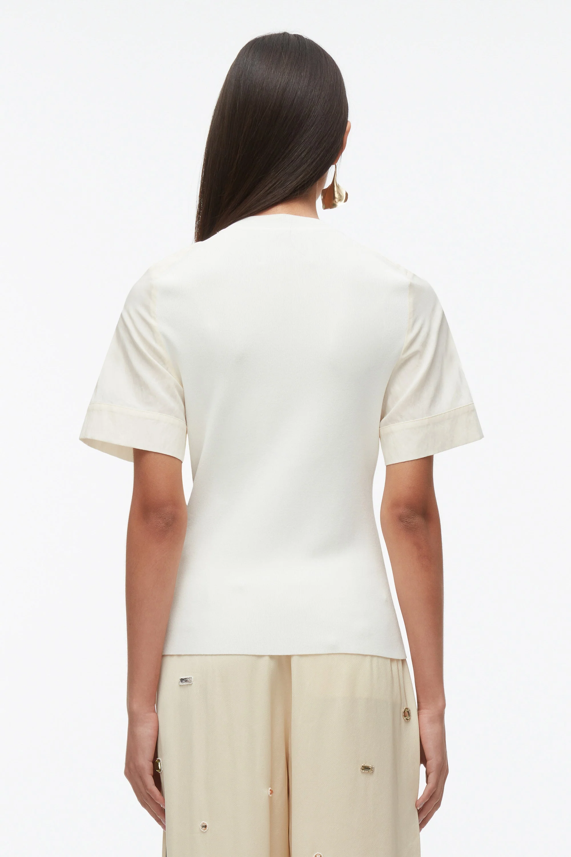 Compact Rib Top with Contrast Sleeves - Image 13
