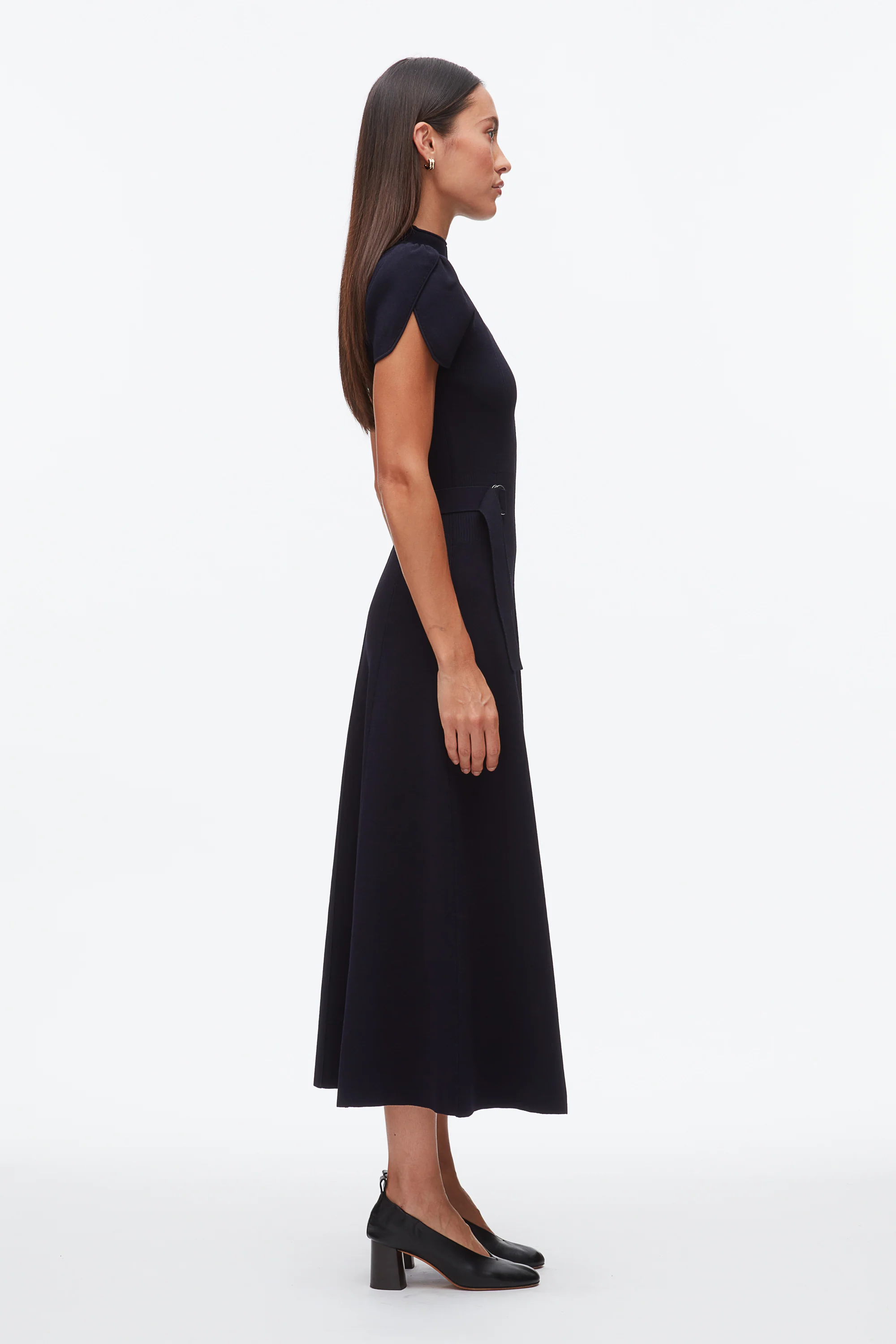 Compact Rib Tulip Dress - Image 3