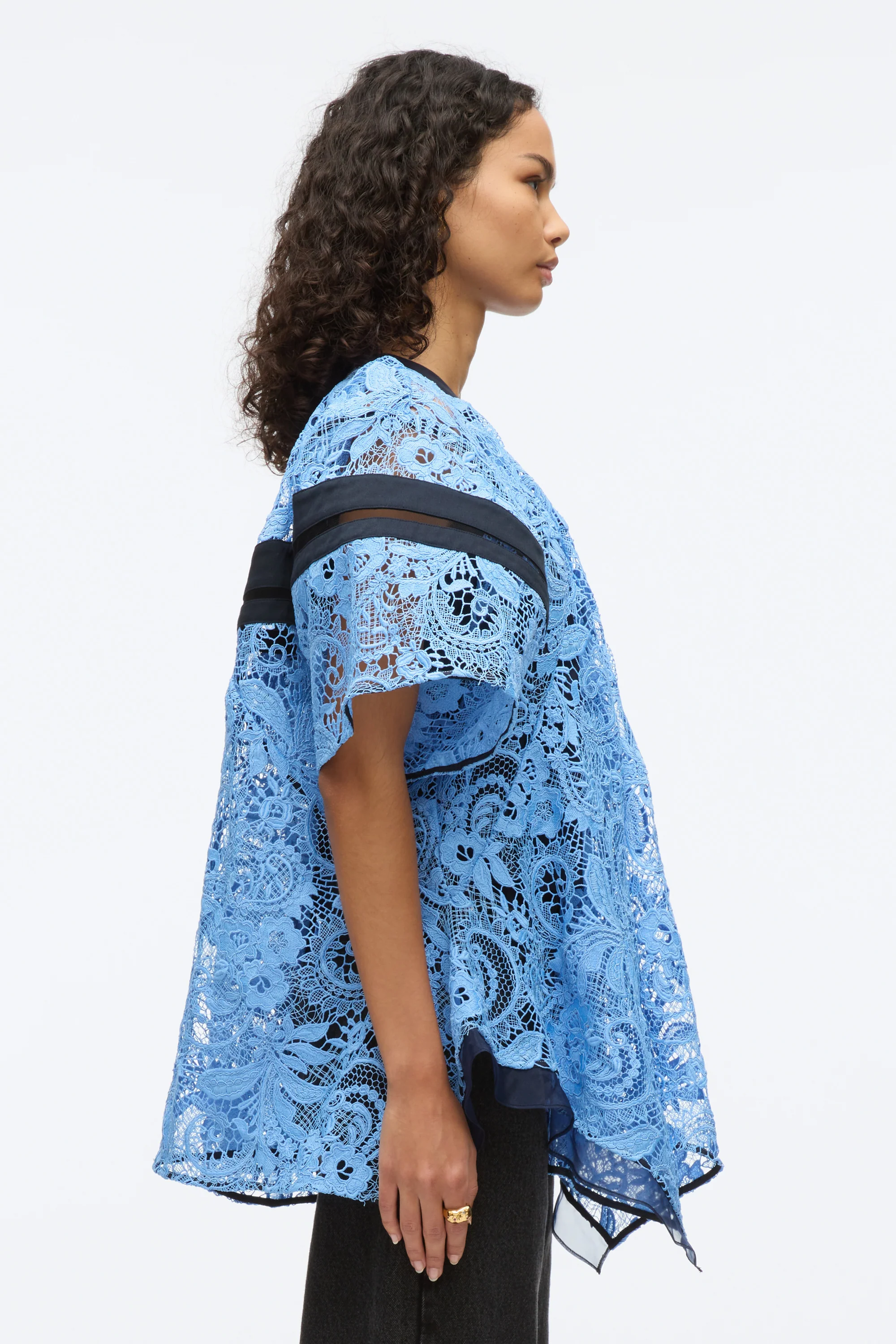 Embroidered Lace Handkerchief Top - Image 4