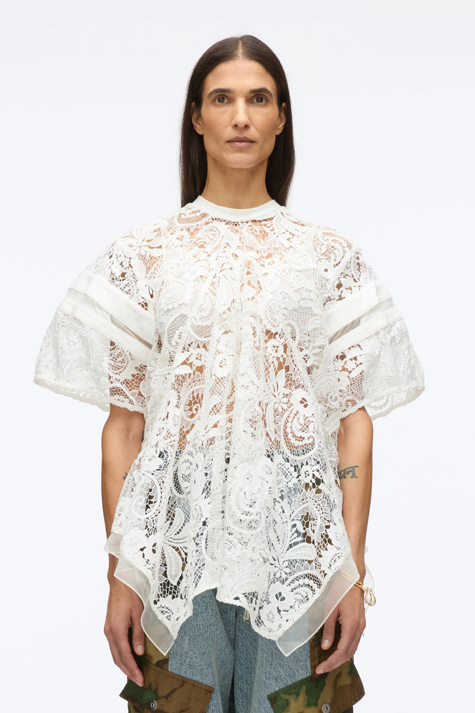 Embroidered Lace Handkerchief Top - Image 9