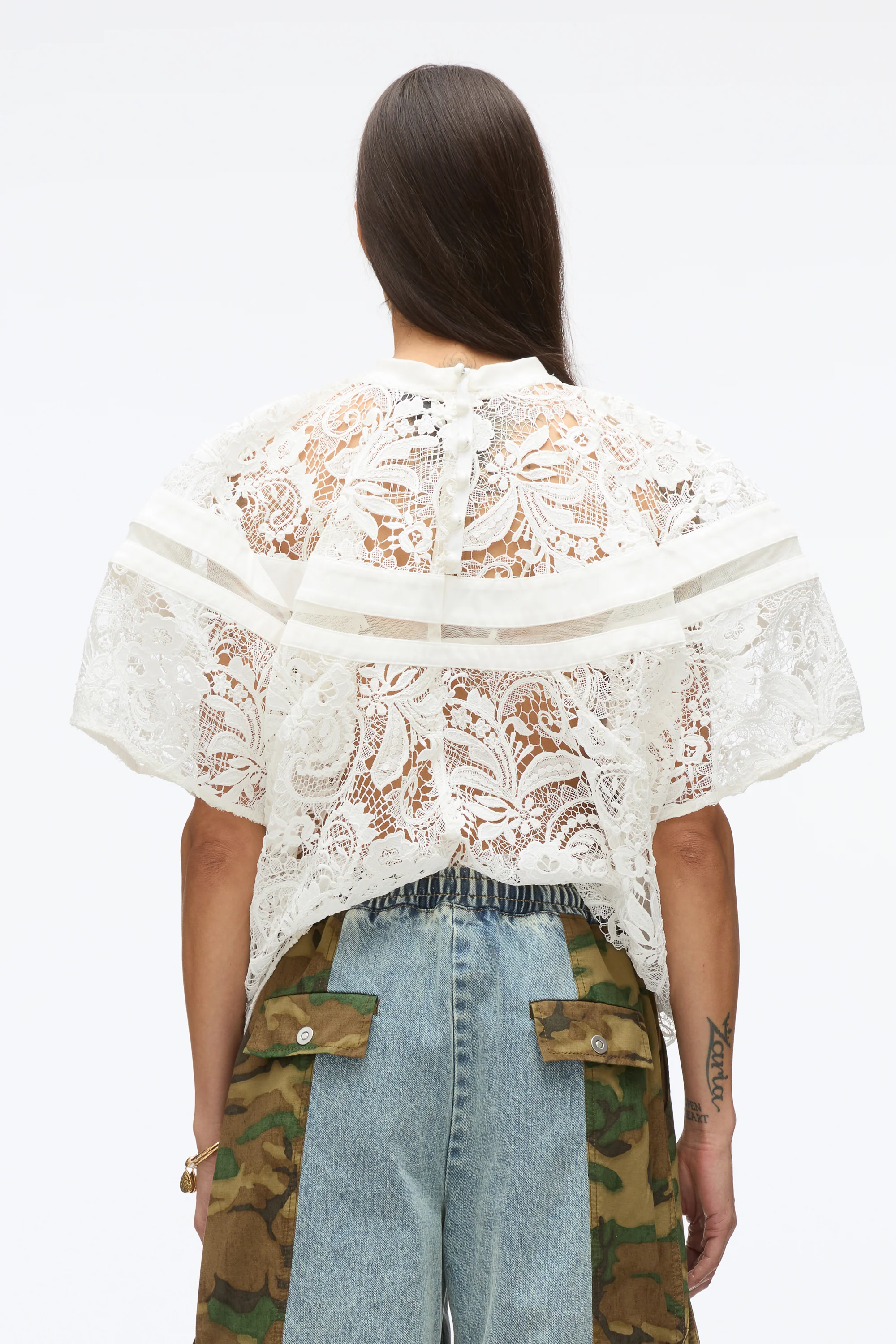 Embroidered Lace Handkerchief Top - Image 11