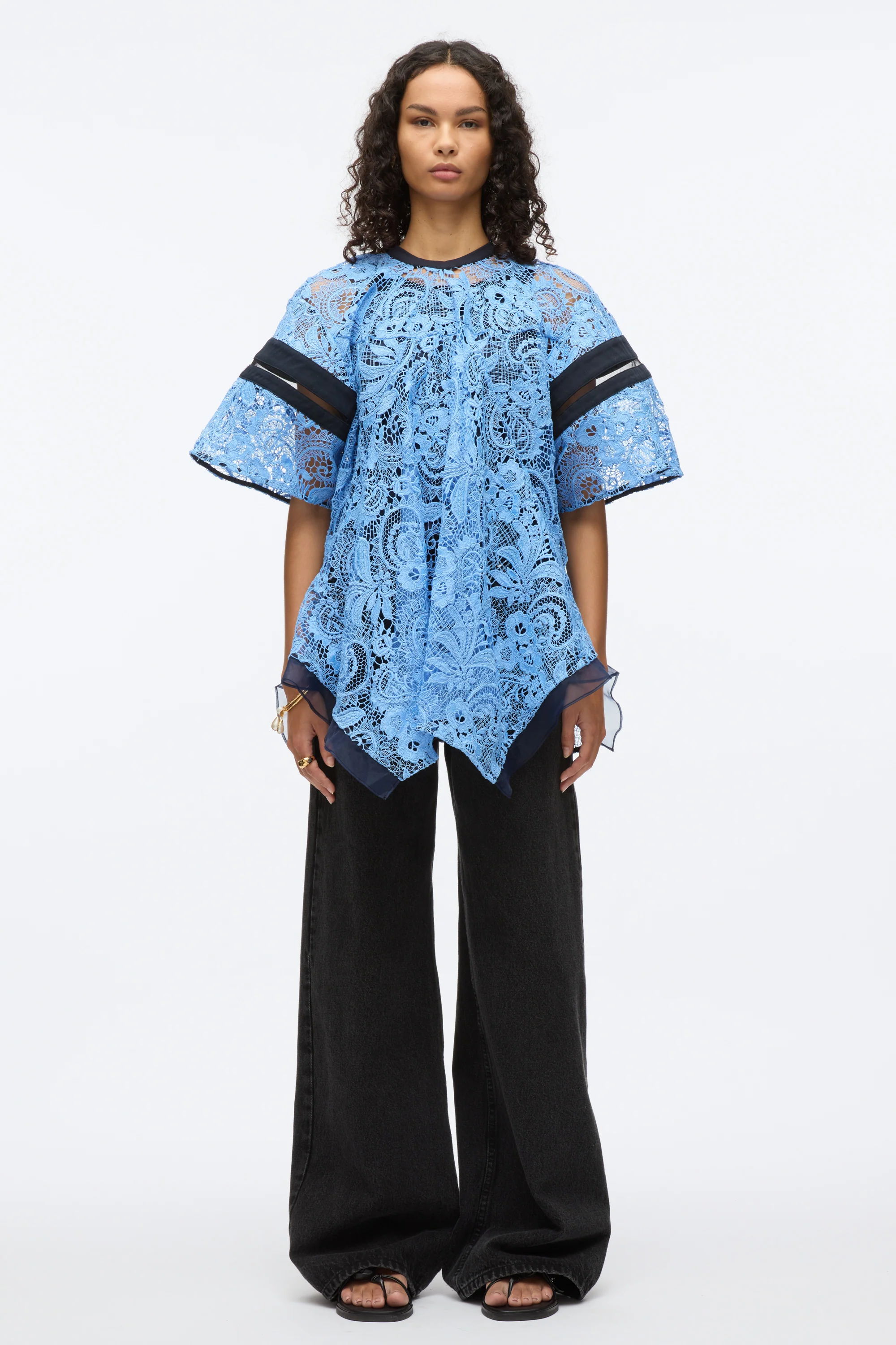 Embroidered Lace Handkerchief Top - Image 2