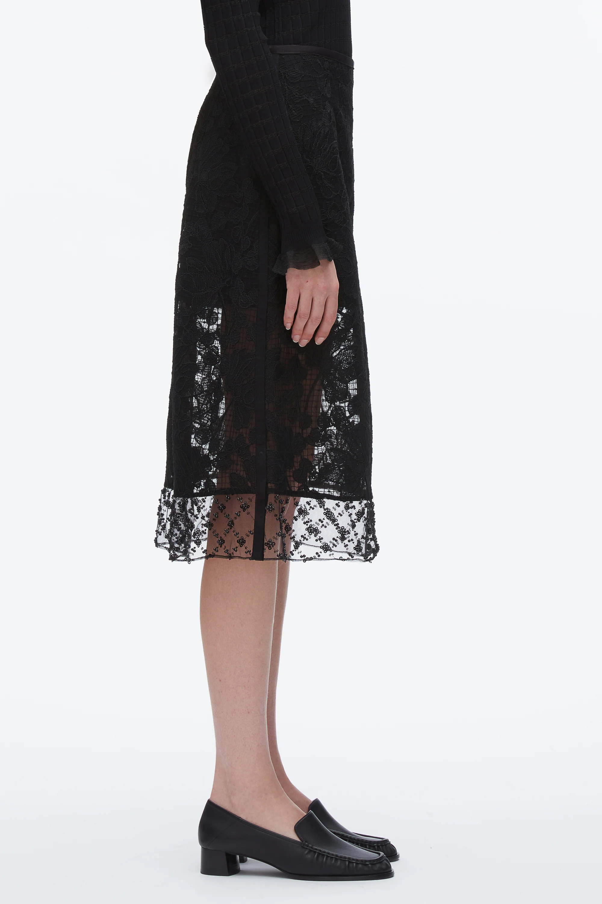 Corded Lace Organza Skirt - Image 4
