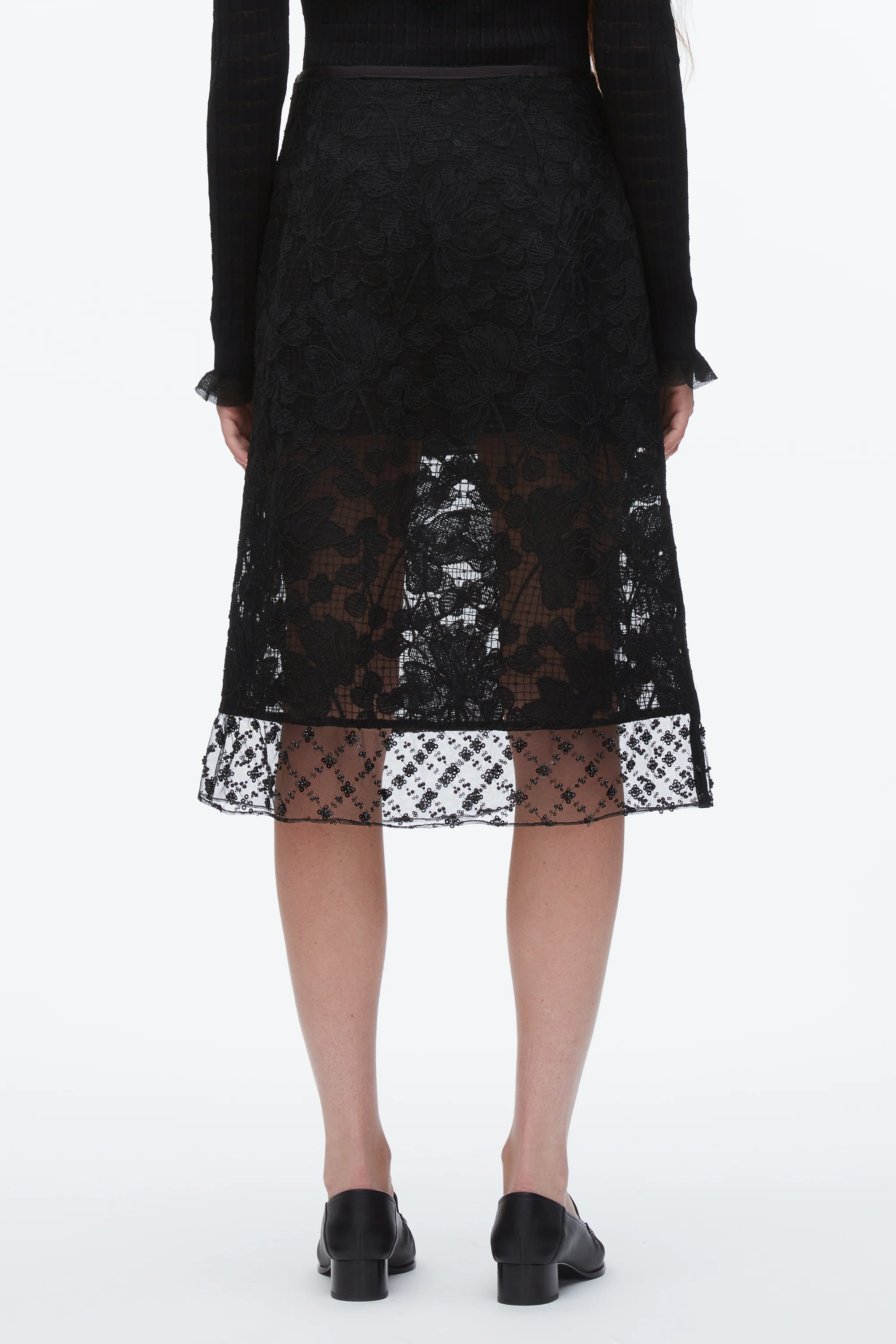 Corded Lace Organza Skirt - Image 5