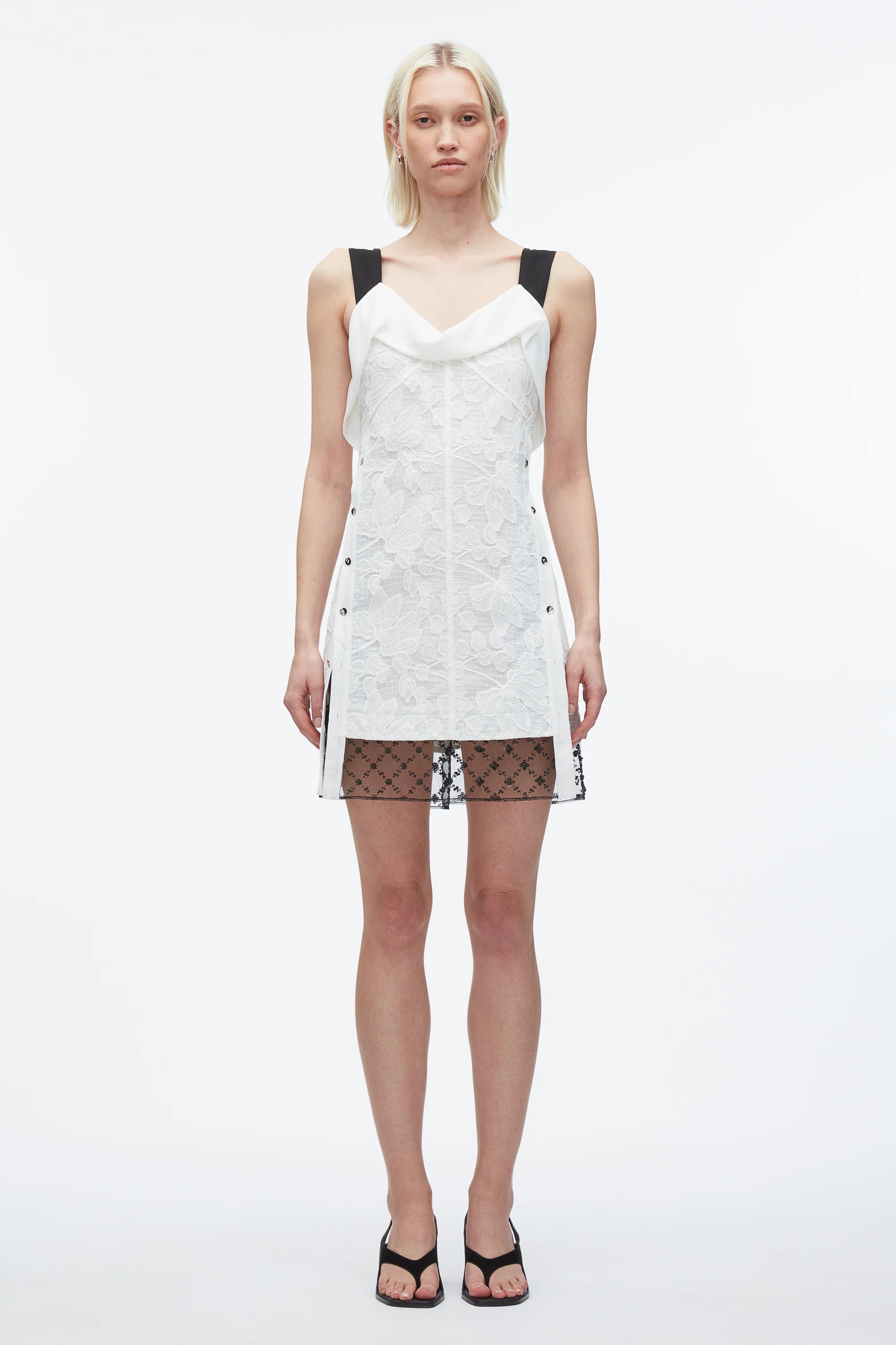 Corded Lace Mini Dress - Image 2
