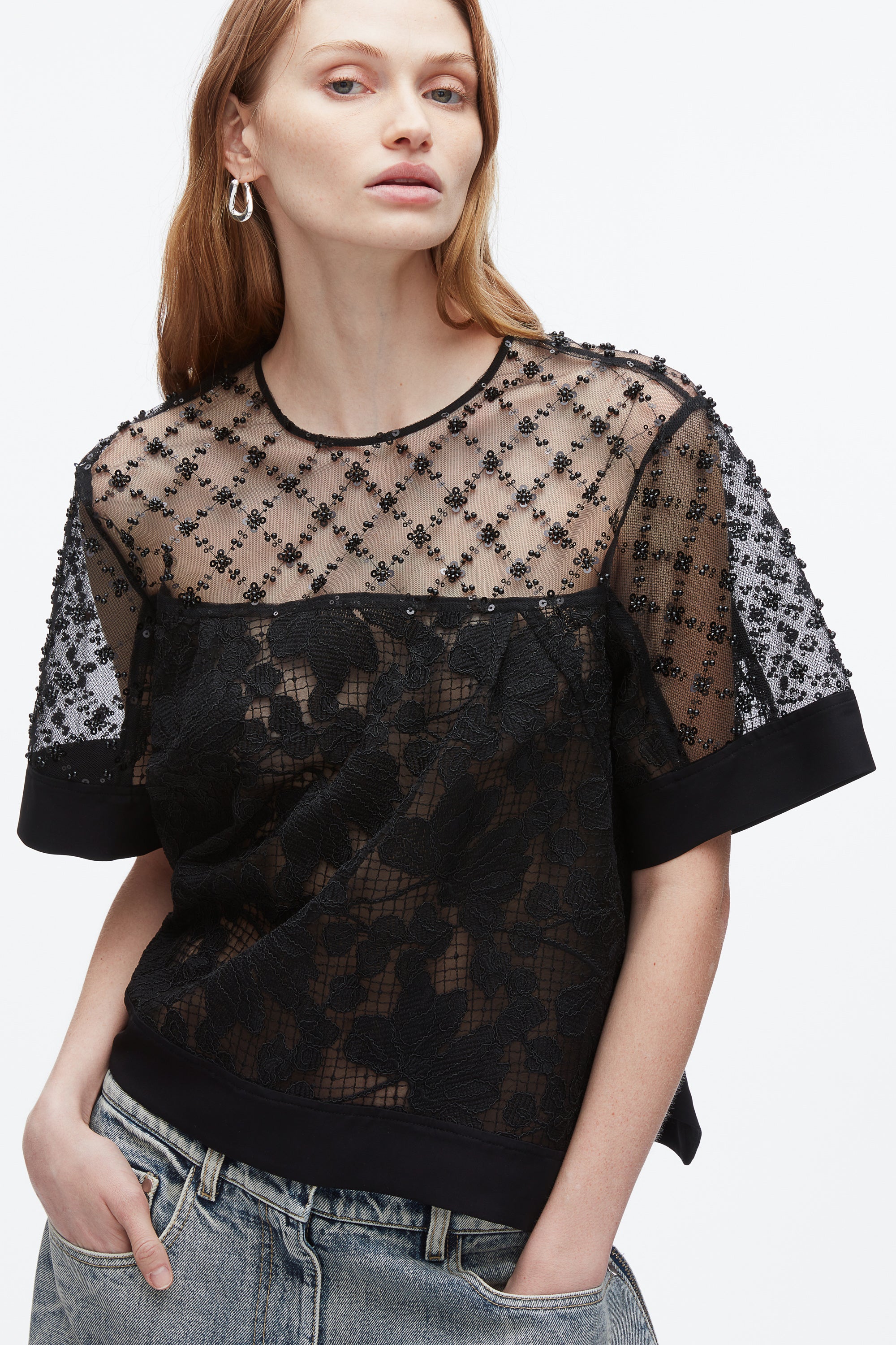 Corded Lace Organza Top - Image 6